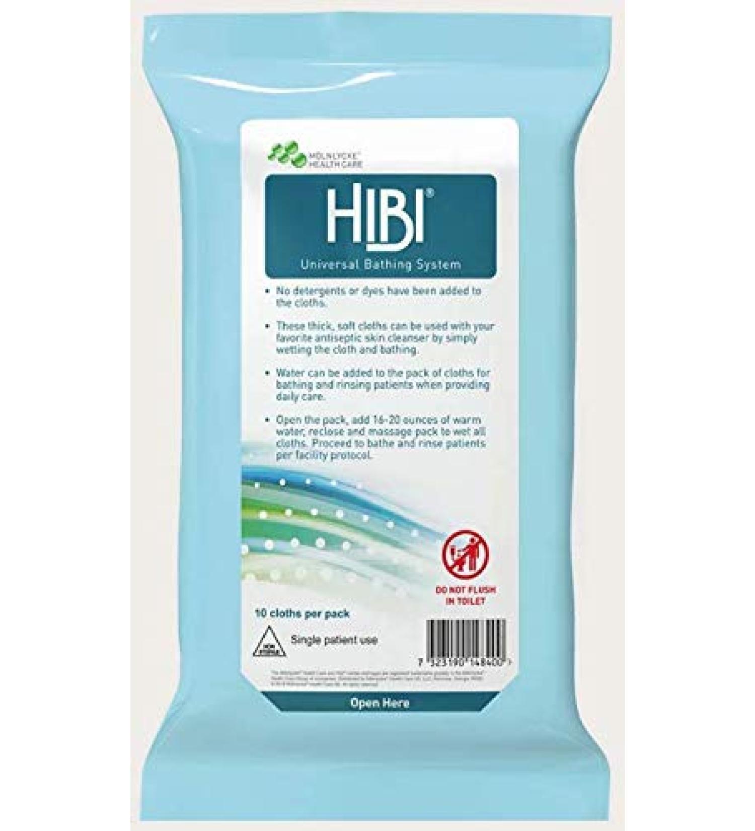 Molnlycke Health Care 59910 Hibi Universal Bathing System Cloths - 10pcs