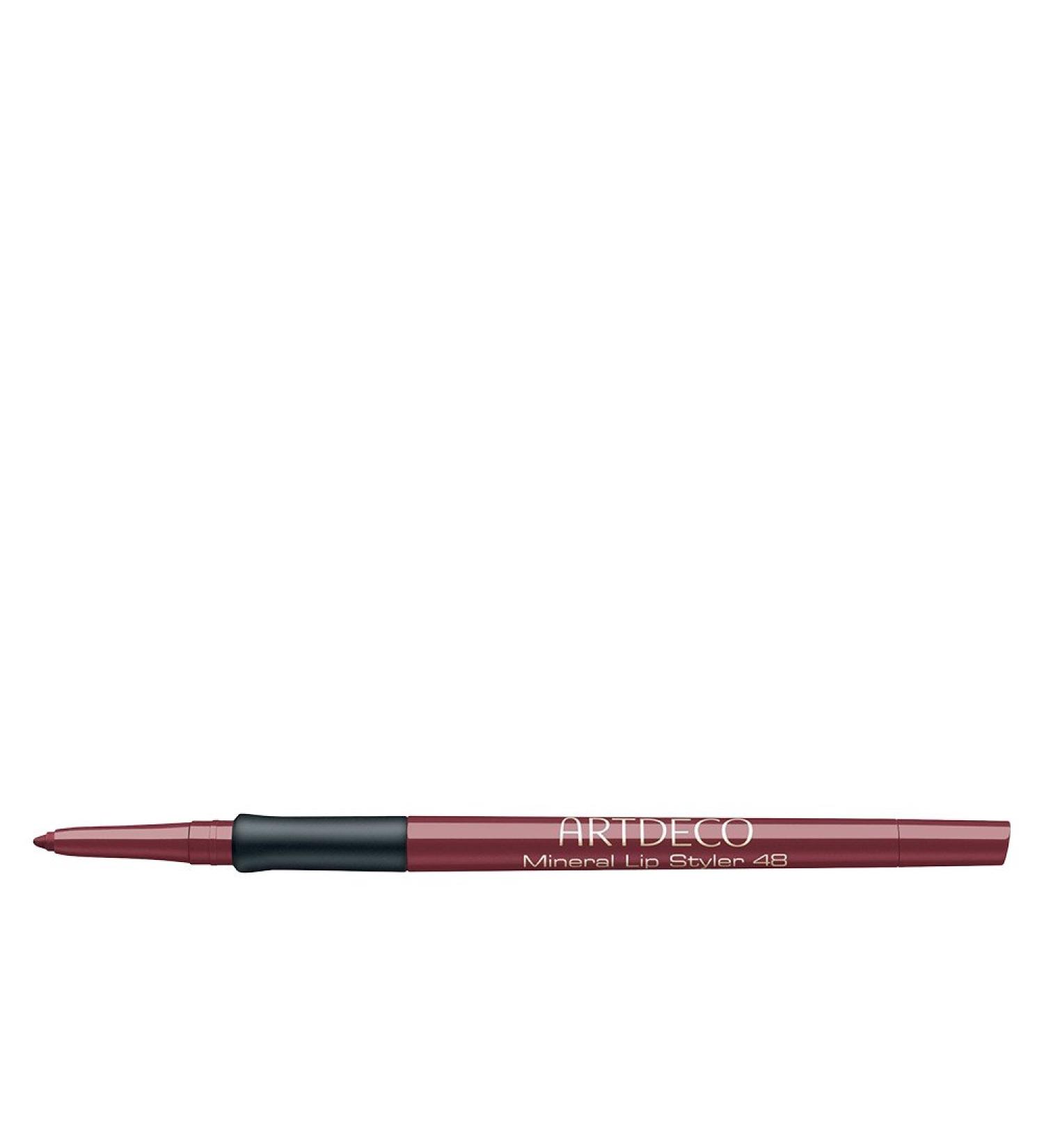 ARTDECO Mineral Lip Styler - Long-Lasting Lip Liner with Sharpener - Black Cherry Queen 48 - International Shipping Available - Buy Online on GoSupps.com
