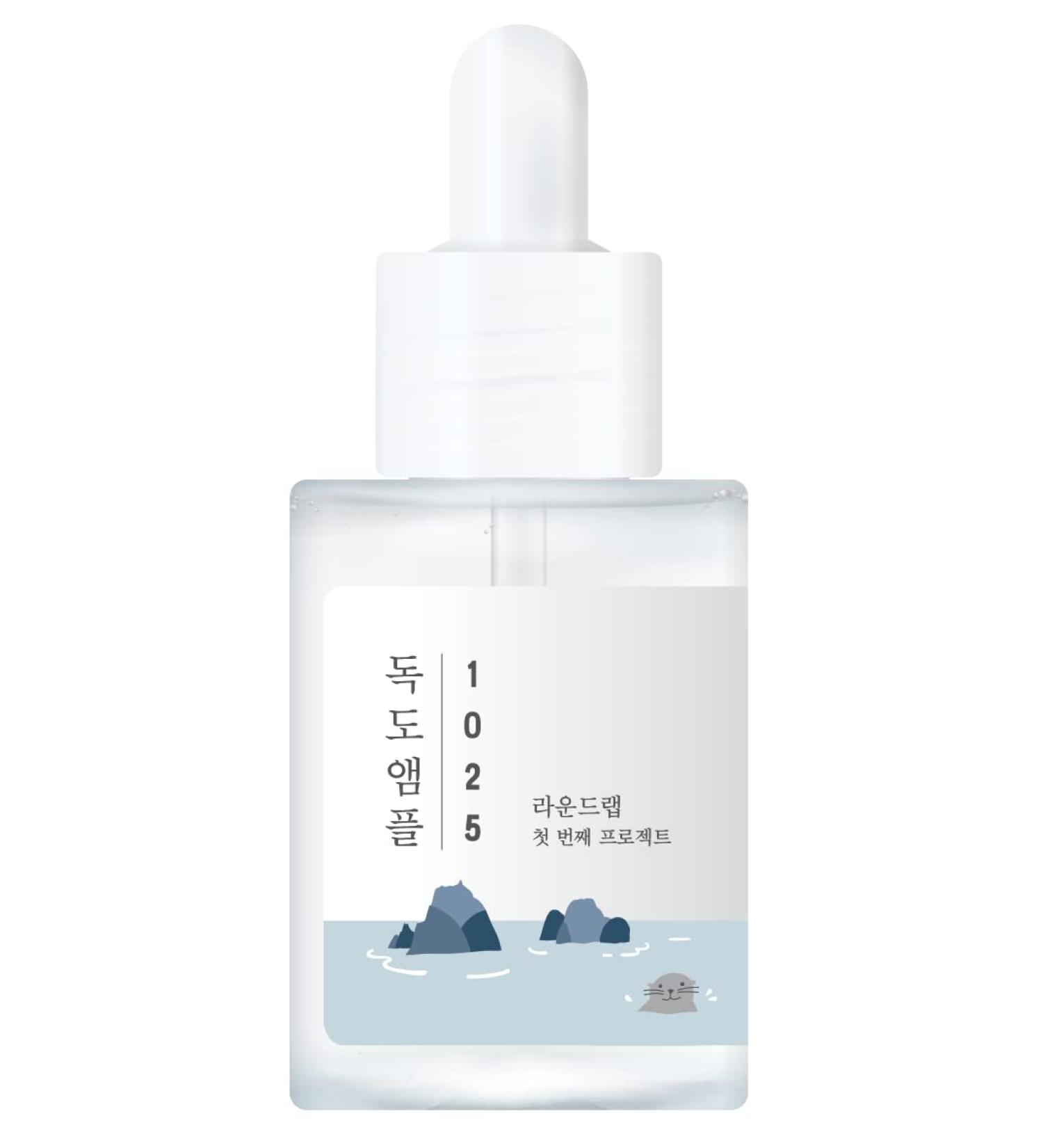 ROUND LAB 1025 Dokdo Ampoule(Serum) | Hydrating Soothing Instant nourishing Hyaluronic acid Unscented watery formula (1.58oz)