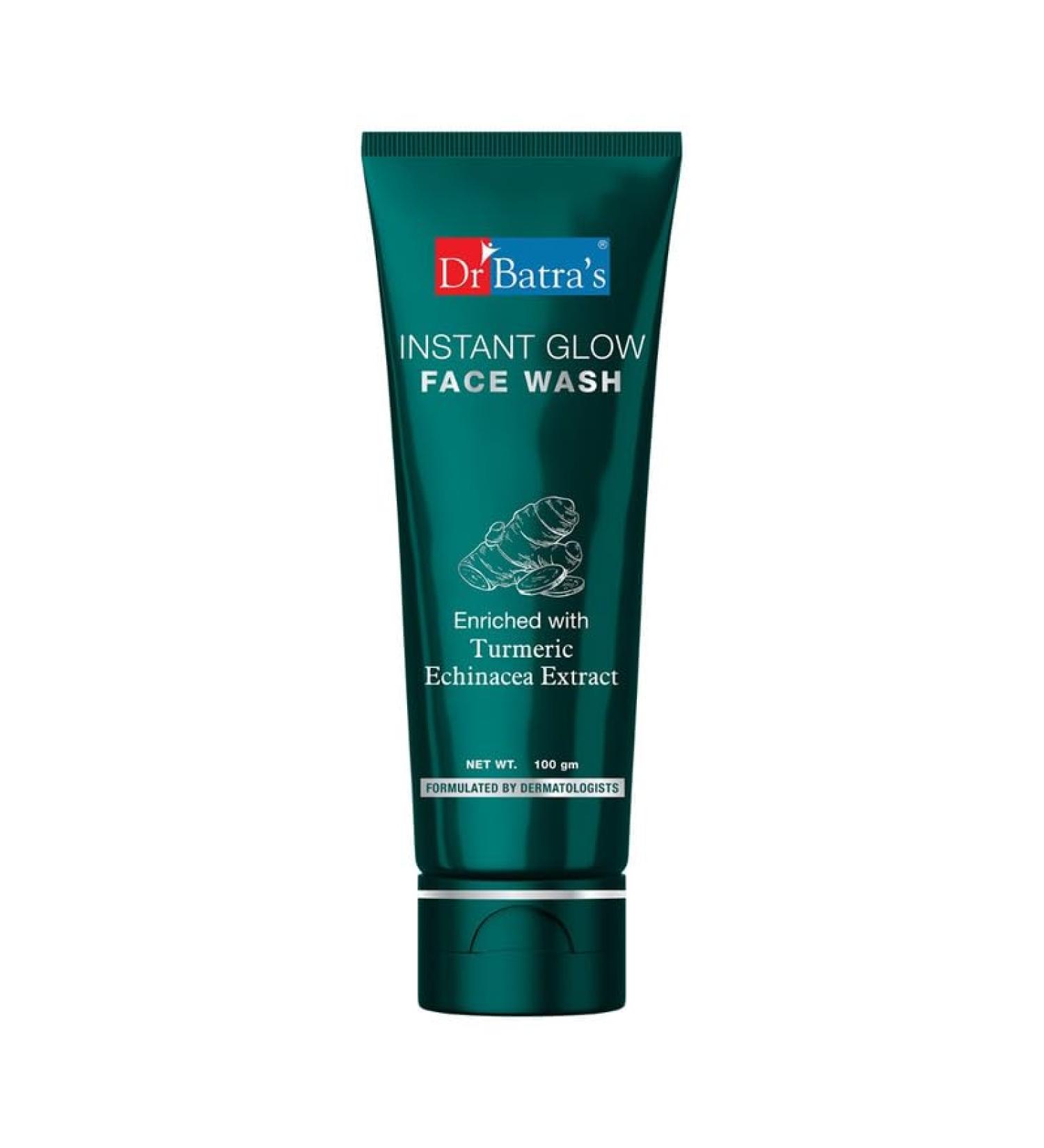 Dr Battra's Instant Glow Face Wash with Turmeric - Achieve Radiant Skin | 100g - Best International Shipping - Buy Online on GoSupps.com