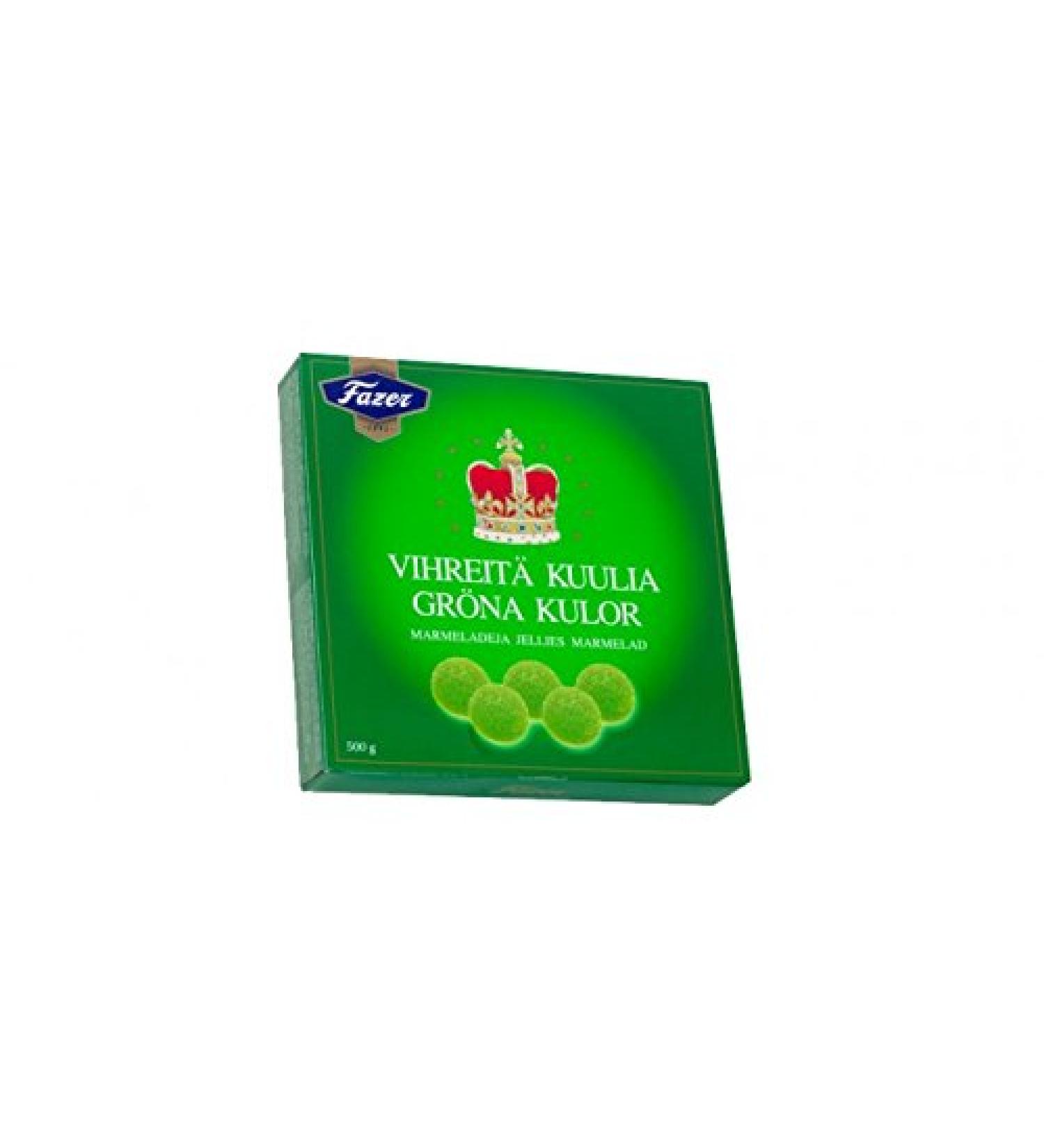 Fazer Green Fruit Jellies Finnish Christmas Sweets (500g) - Buy Online on GoSupps.com