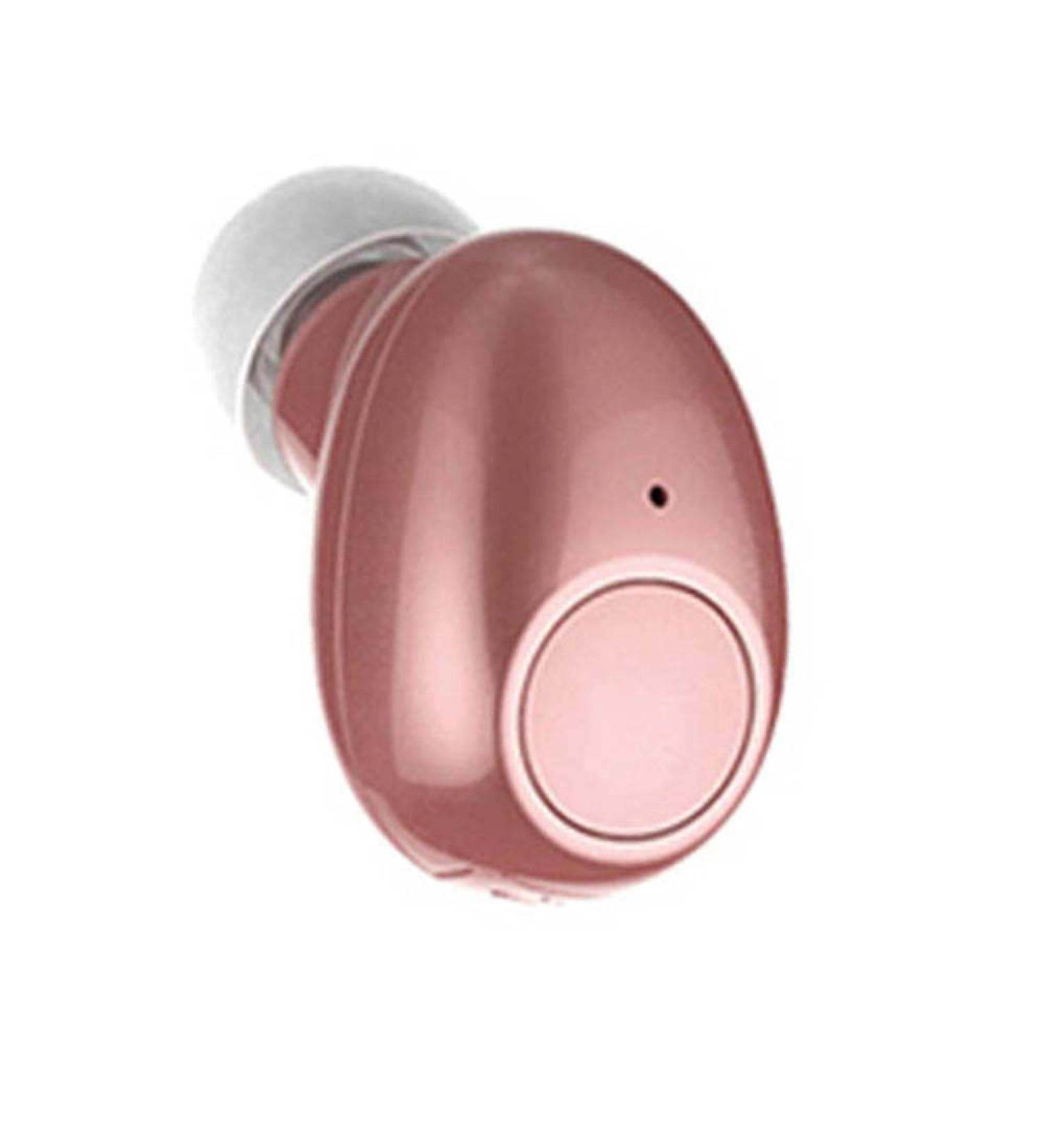 NVAHVA Single Bluetooth Earpiece - 10 Hrs Playtime Mini Wireless Headphone in Pink (Rose Gold) - Hands-Free Car Earphone for iOS Android Smart Phones - Buy Online on GoSupps.com