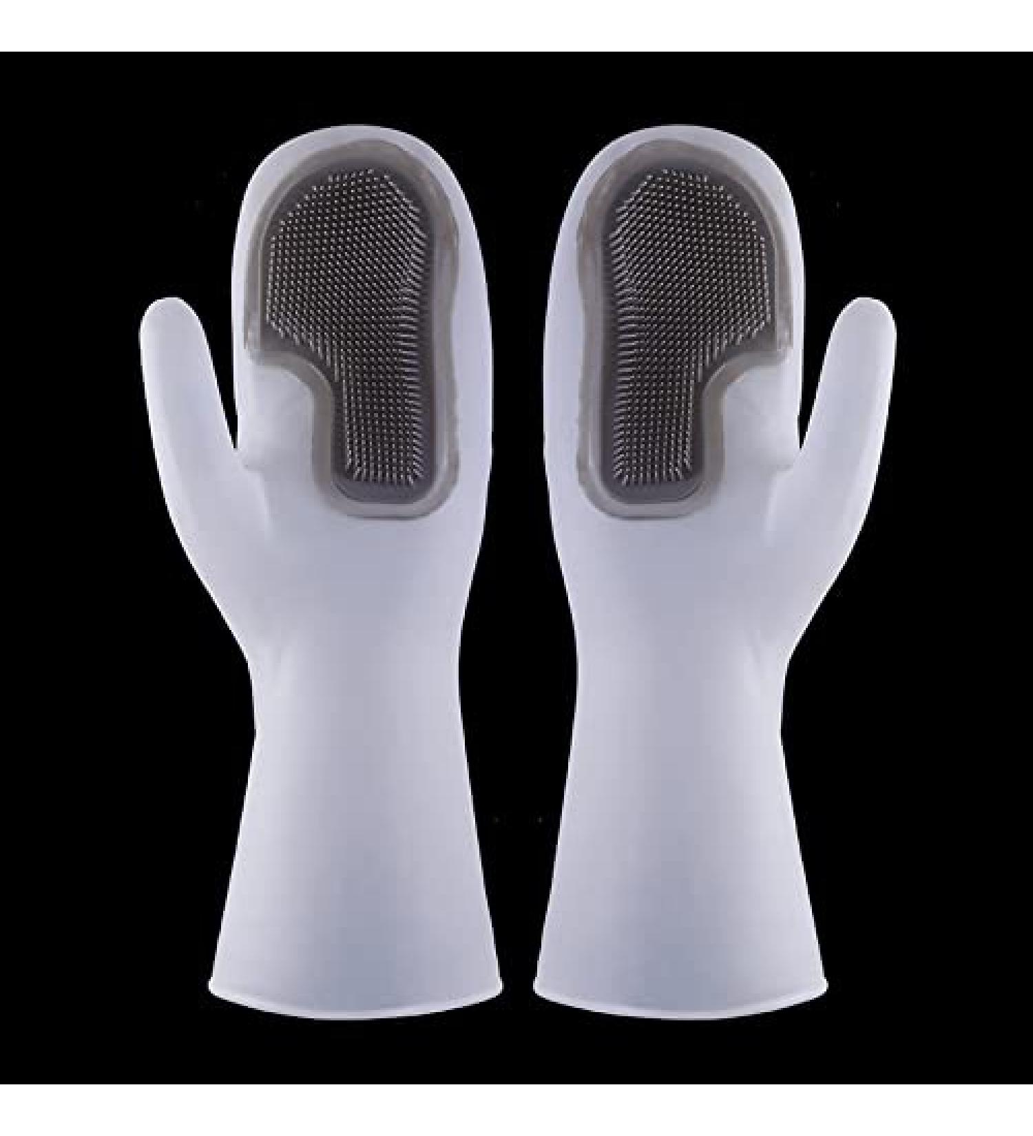 Magic Brush Gloves Dishwashing Brush Housework Gloves Thermal Insulation Kitchen Silicone Laundry Gloves Washing Bowls Gloves Tools - Buy Online on GoSupps.com