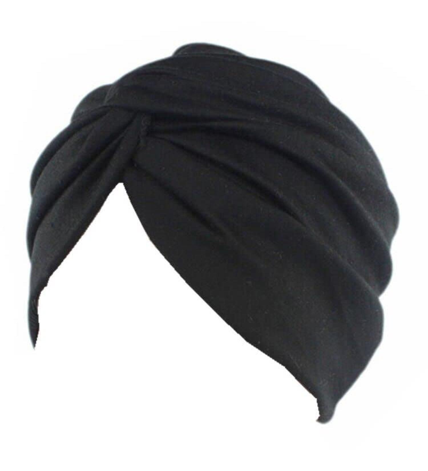 YFJH Chemo Sleep Turban Headwear Scarf Beanie Cap Hat for Cancer Patient Hair Loss - Black - Buy Online on GoSupps.com