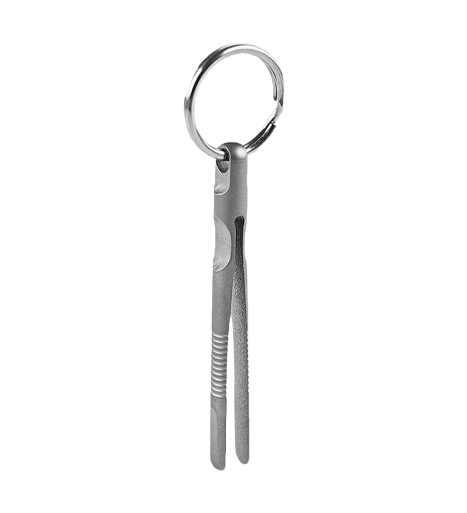Keychain Tweezer Titanium Alloy Tweezers Wire Cutting Clamps Camping Precision Pliers Outdoor Forceps Durablee Titanium Pluckers Hiking Titanium Tongs for Hiking and Travel - Buy Online on GoSupps.com