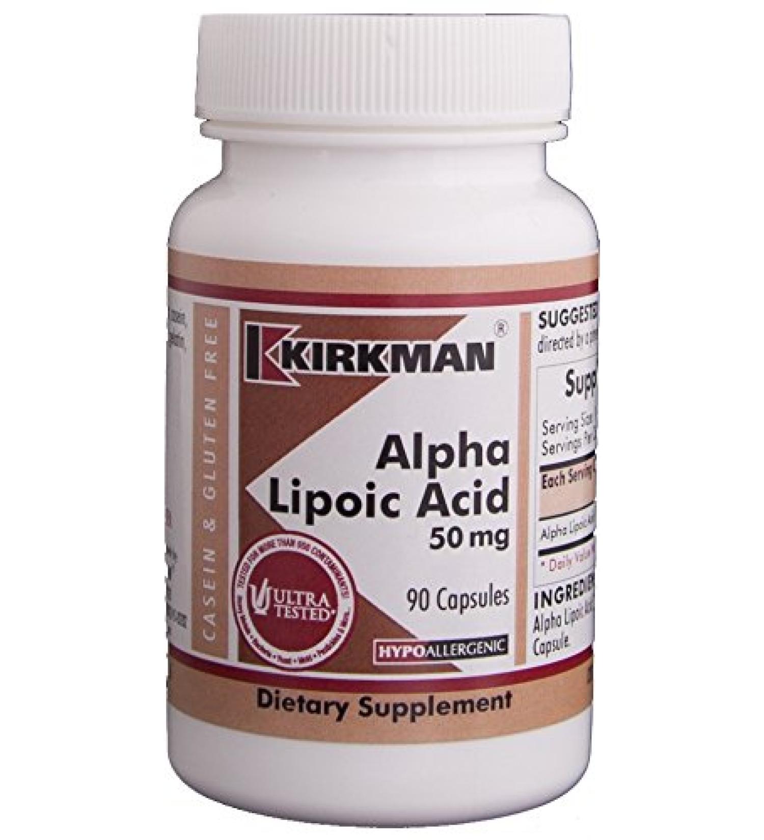 Kirkman Labs Alpha Lipoic Acid 50 mg 90 Capsules