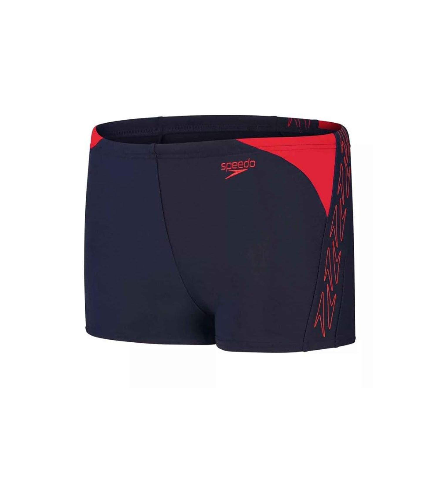 Speedo Boys Hyper Boom Splice I Aquashort Navy/Fed Red 11-12 Years