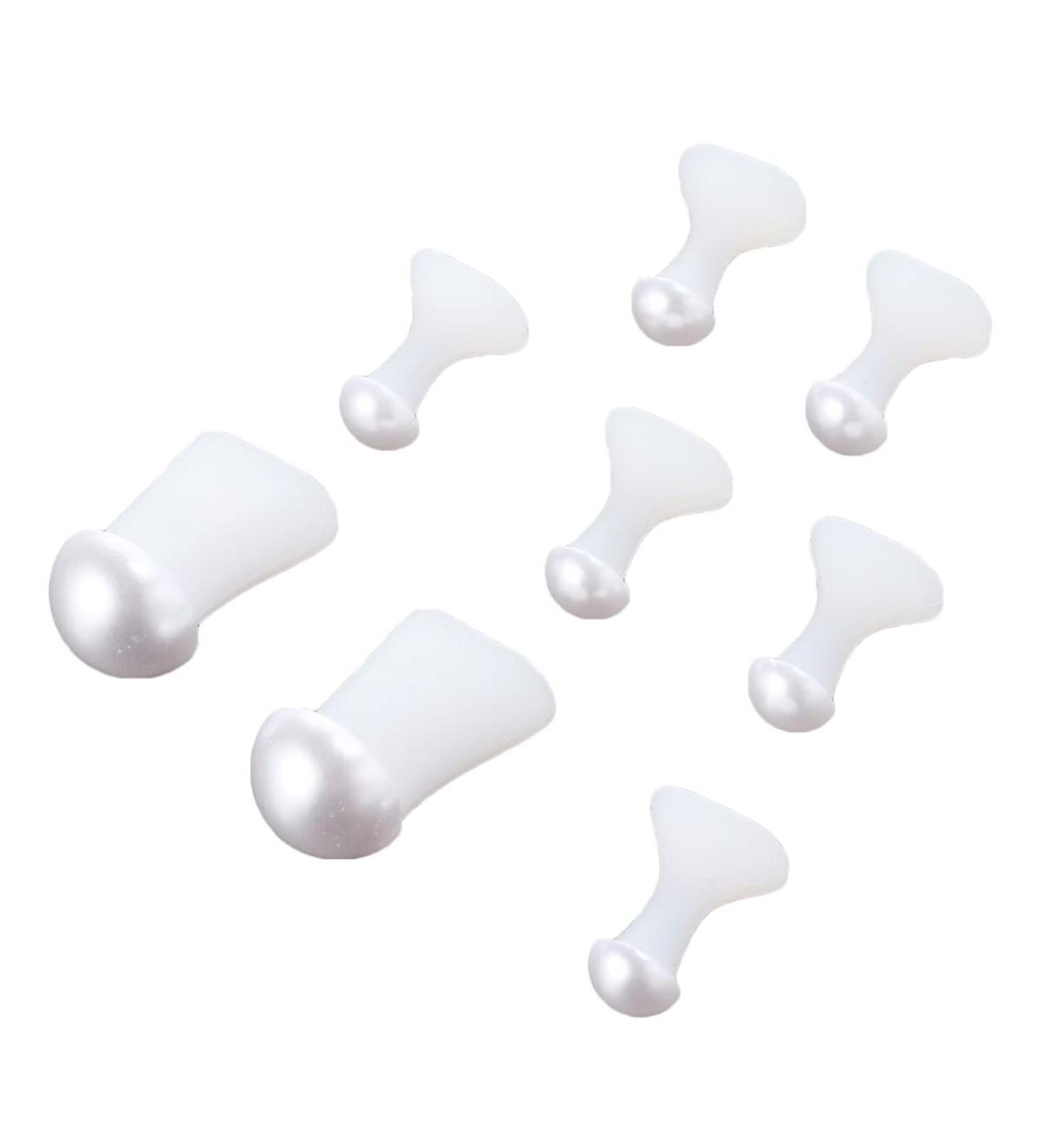 FOMIYES 8pcs Silicone Toe Separator Toe Stretcher Bunion Relief Pads for Hallux Valgus - Pearl Shape Design - Buy Online on GoSupps.com