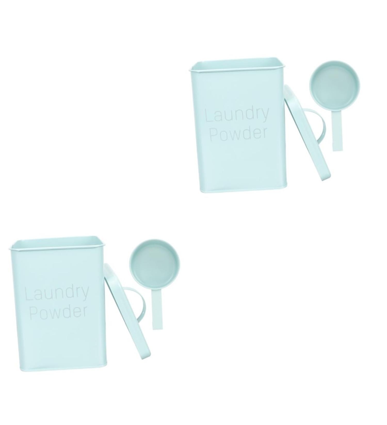 Healeved 2 Sets Washing Storage Bucket Tide Laundry Laundry Cup Holder Sky-blue Wrought Iron 1 count (Pack of 1) Sky-bluex2pcs - Buy Online on GoSupps.com
