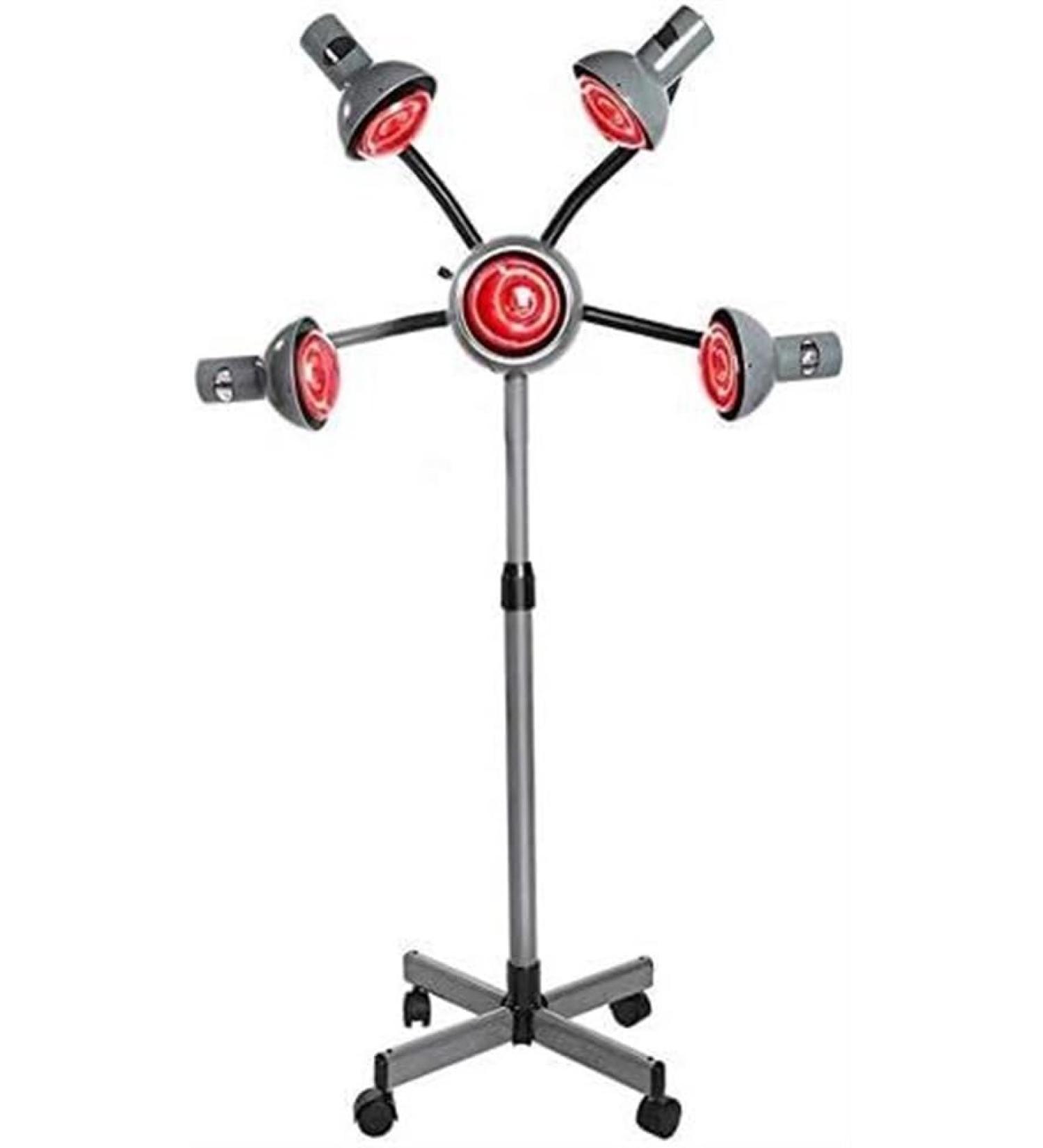Professional 5 Head Infrared Heat Lamp - Flexible Arm Hair Color Processor & Dryer for Salon & Barber Styling - Buy Online on GoSupps.com