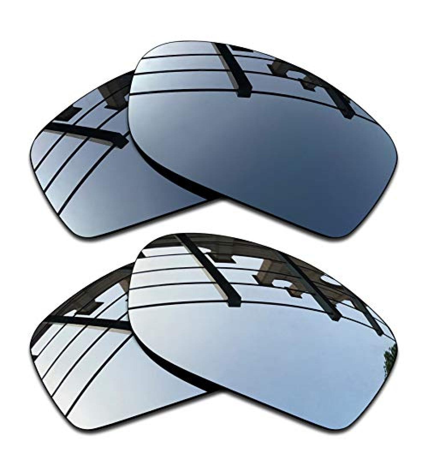 SEEABLE Polarized Mirror Replacement Lenses & Nose Piece for Oakley Fives Squared - Black Chrome Mirror + Silver Mirror - Buy Online on GoSupps.com