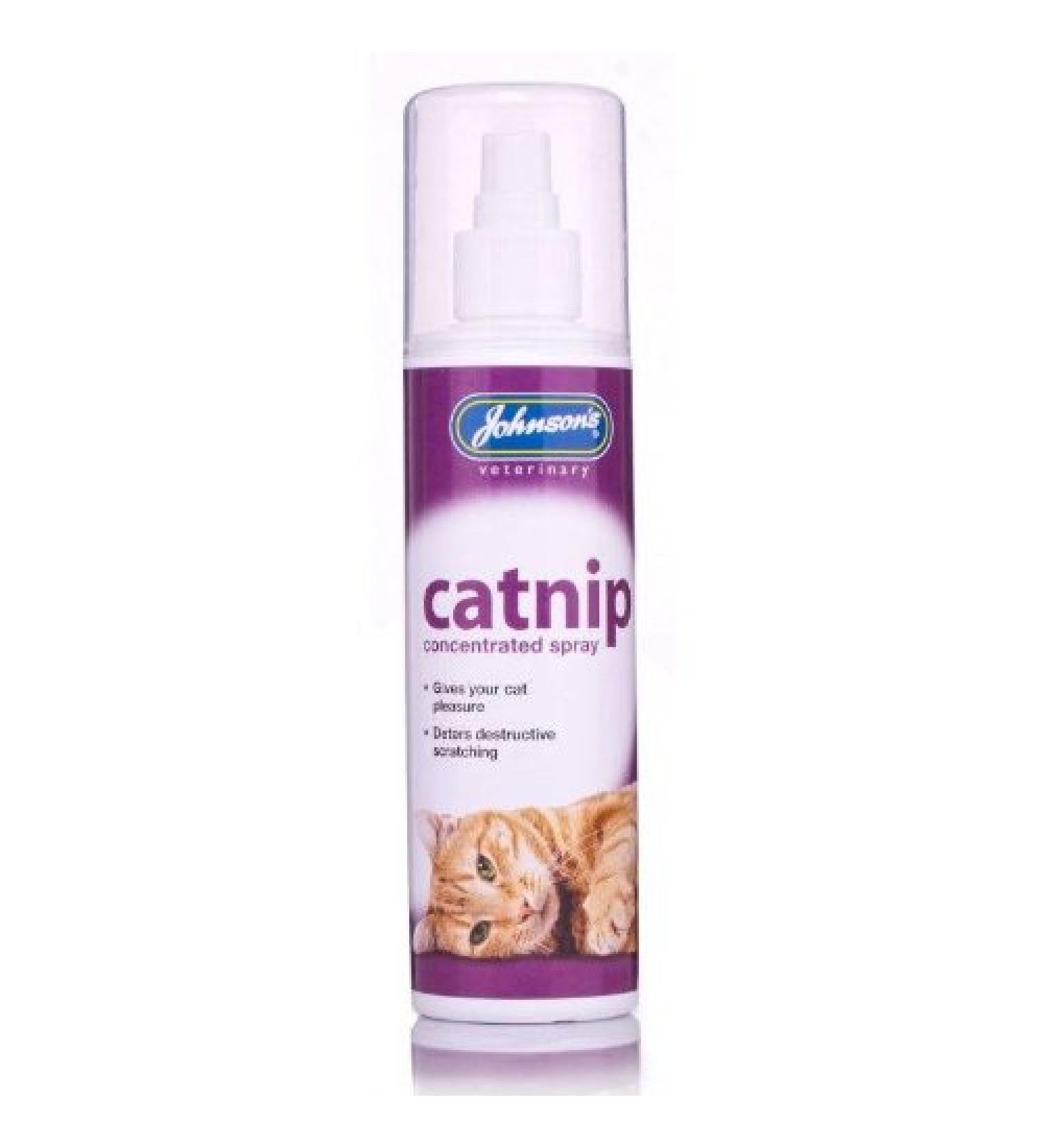 Johnson's Veterinary Catnip Concentrated Spray 150ml - Deters destructive scratching