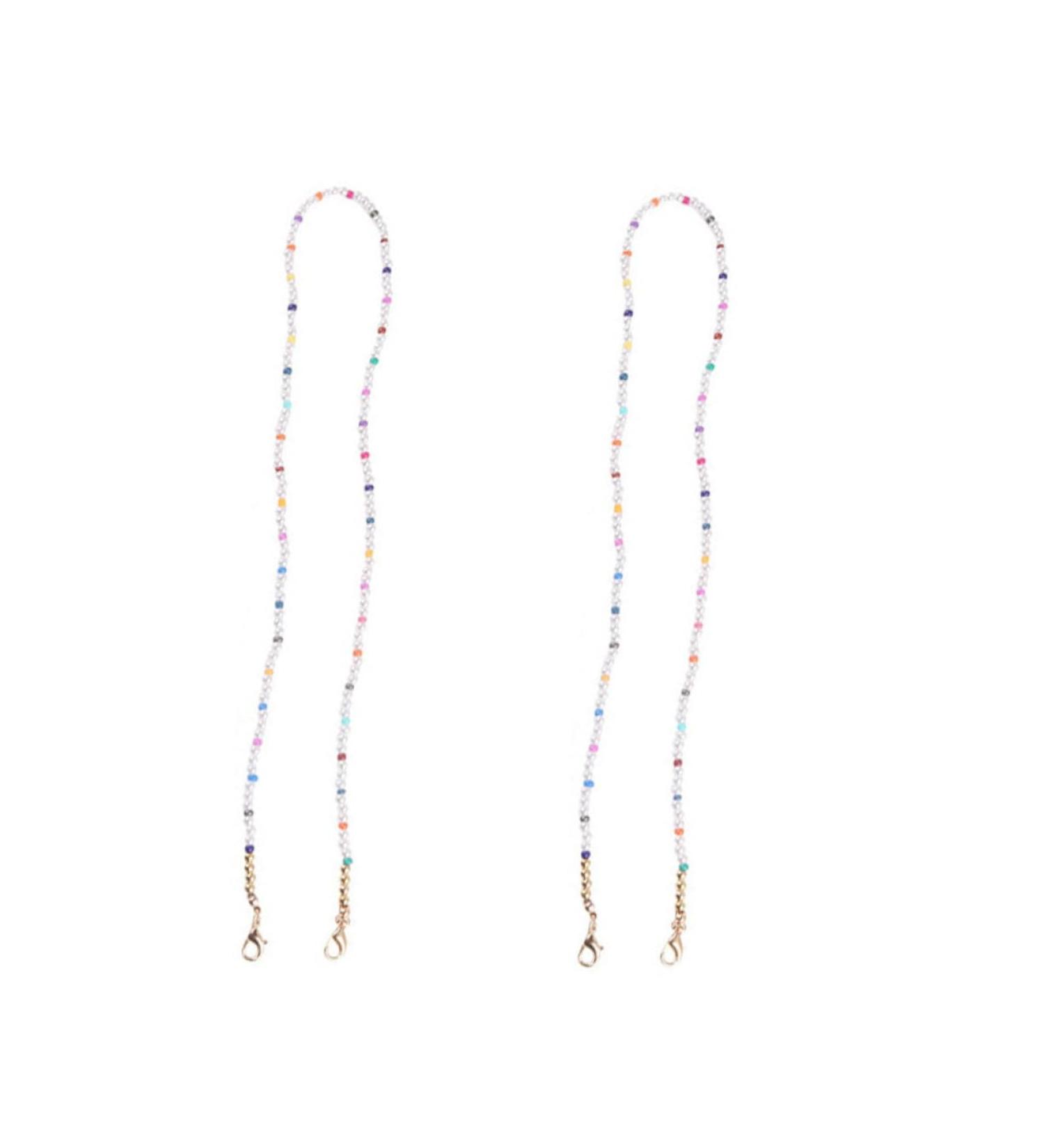 Shop Minkissy 2-Pack Sturdy Mask Glasses Hanging Chain - Multi-Functional Slip-Resistant Pearl Lanyard for Kids & Glasses - Buy Online on GoSupps.com