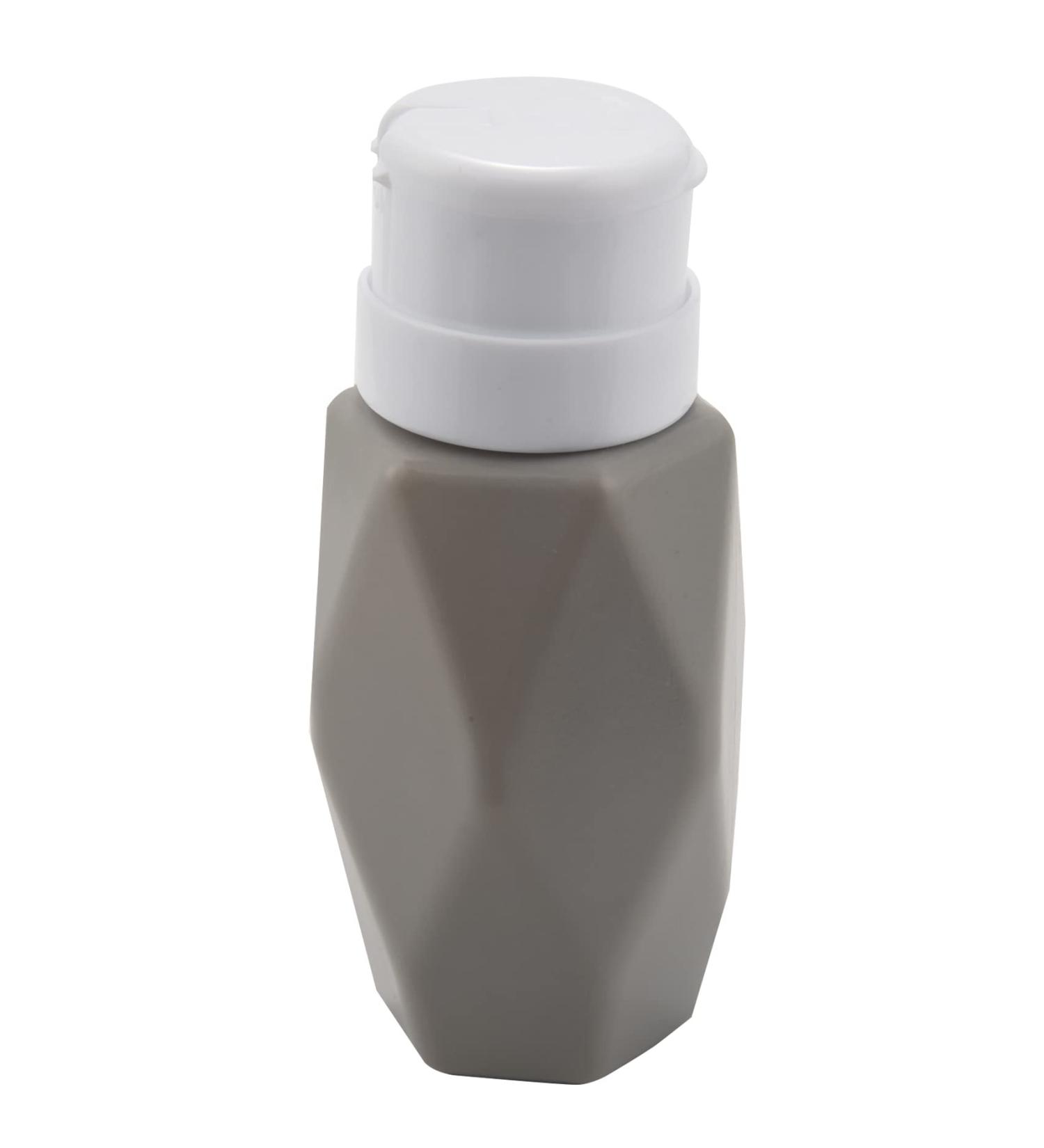 ZDdp Gray Rhombus Nail Art Pump Dispenser Empty 200ML Bottle Acrylic Gel Polish Remover Cleaner Liquid Container Storage Manicure Tool - Buy Online on GoSupps.com