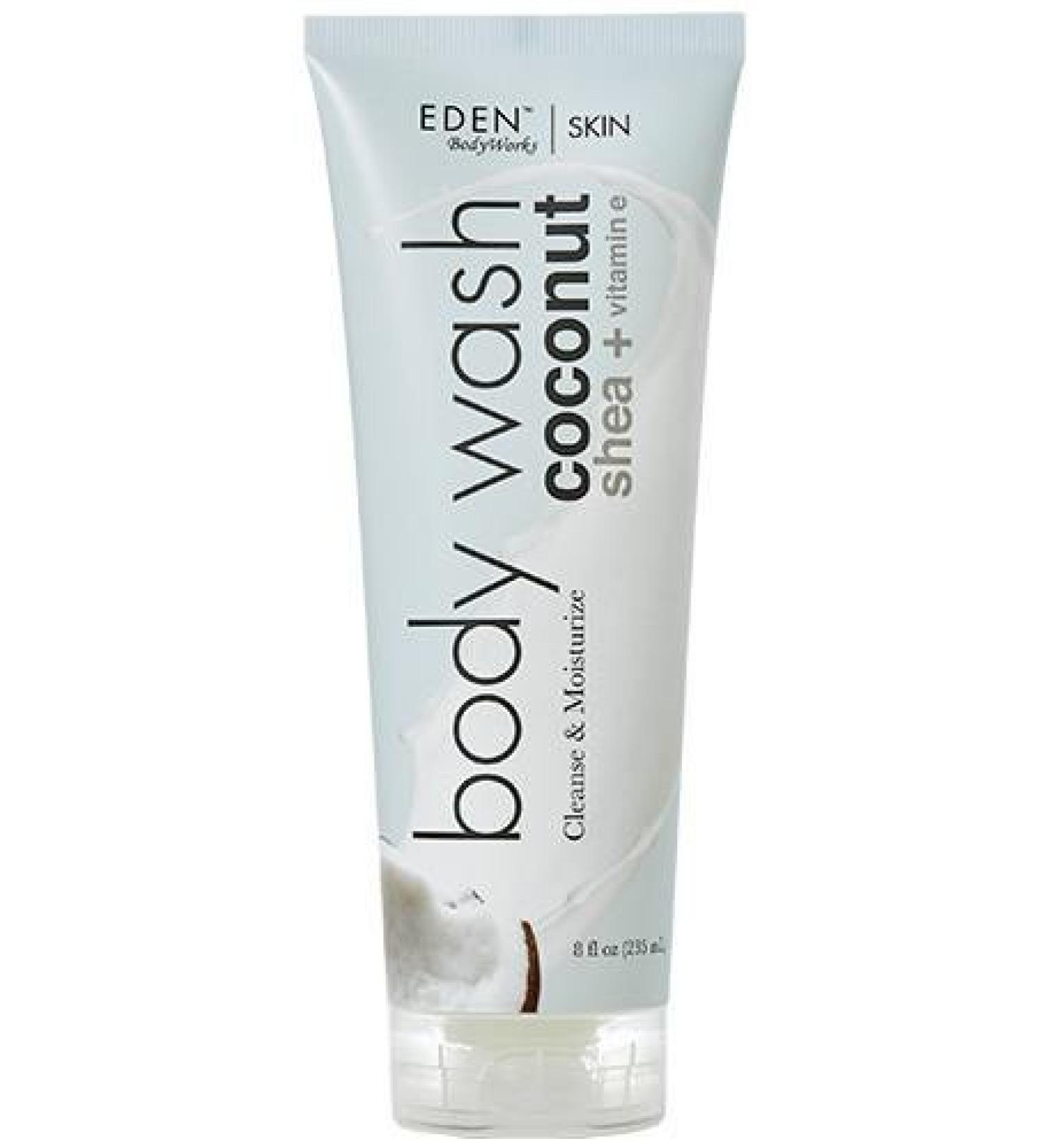 EDEN BodyWorks Coconut Shea Body Wash | 8 oz | Gently Cleanse & Moisturize Skin - Refreshing Scent | Shop Internationally - Buy Online on GoSupps.com
