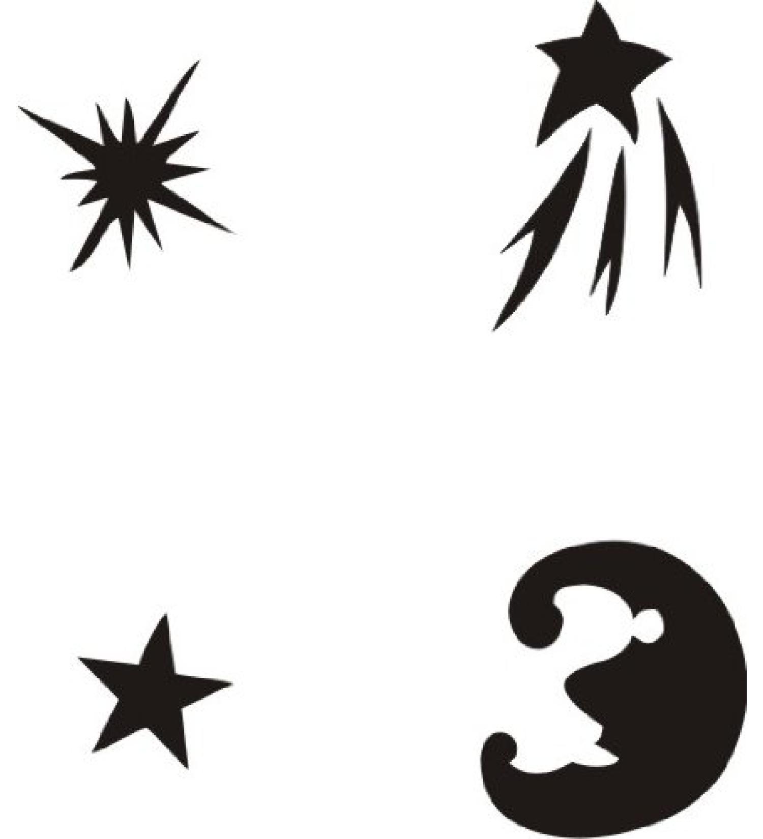 Eulenspiegel 108222 - Self-adhesive stencil set Stars