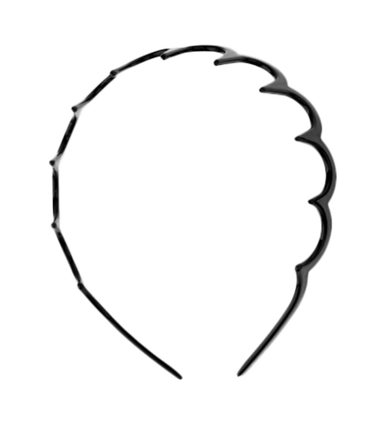 Sharplace Women's Black Headband with Teeth Comb - Wave Hairband for Effortless Style | International Shipping Available - Buy Online on GoSupps.com