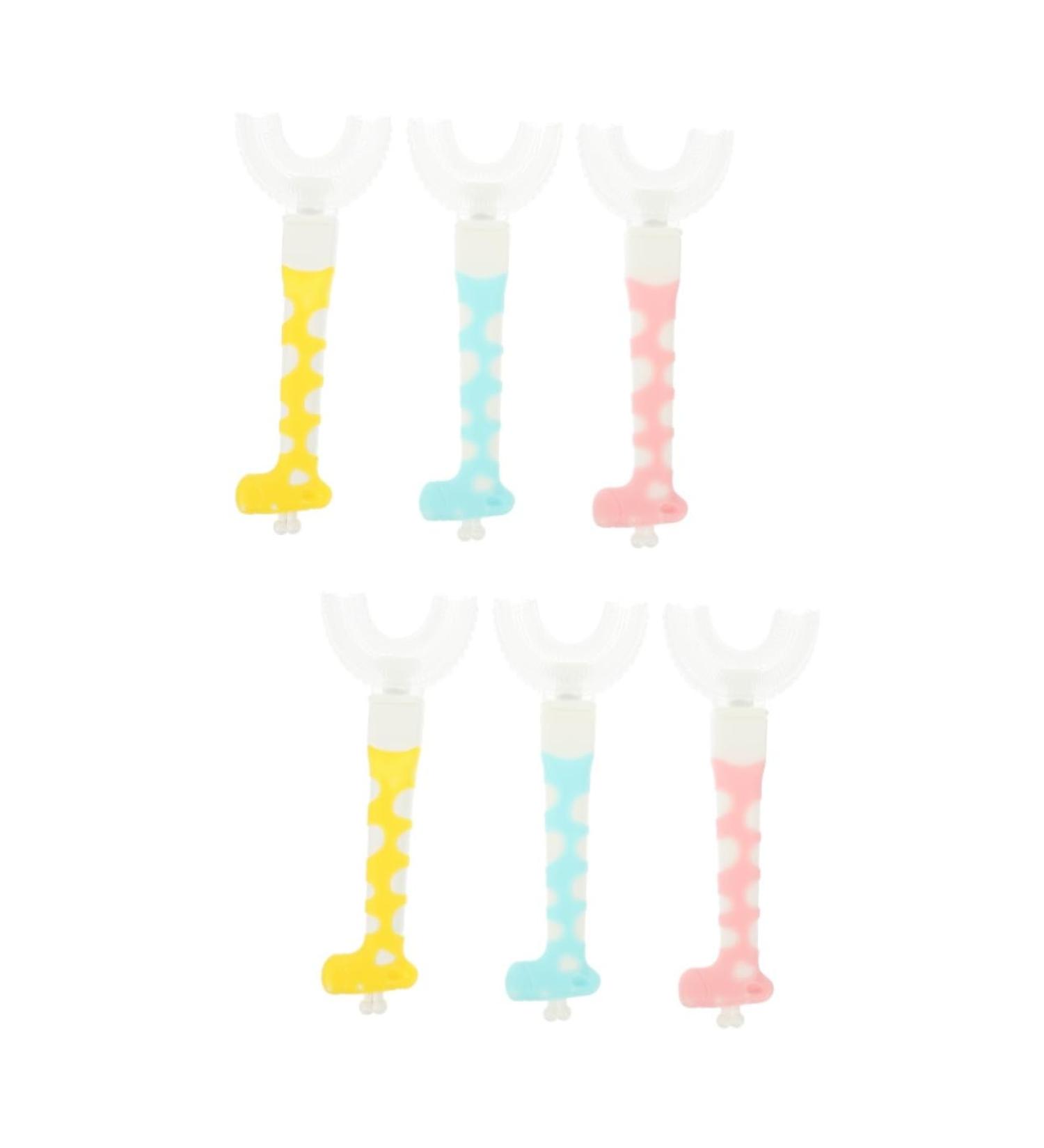 Minkissy 6 Pack Manual Children's Toothbrushes - Soft Silicone Safe for Kids Gentle Brushing - Buy Online on GoSupps.com