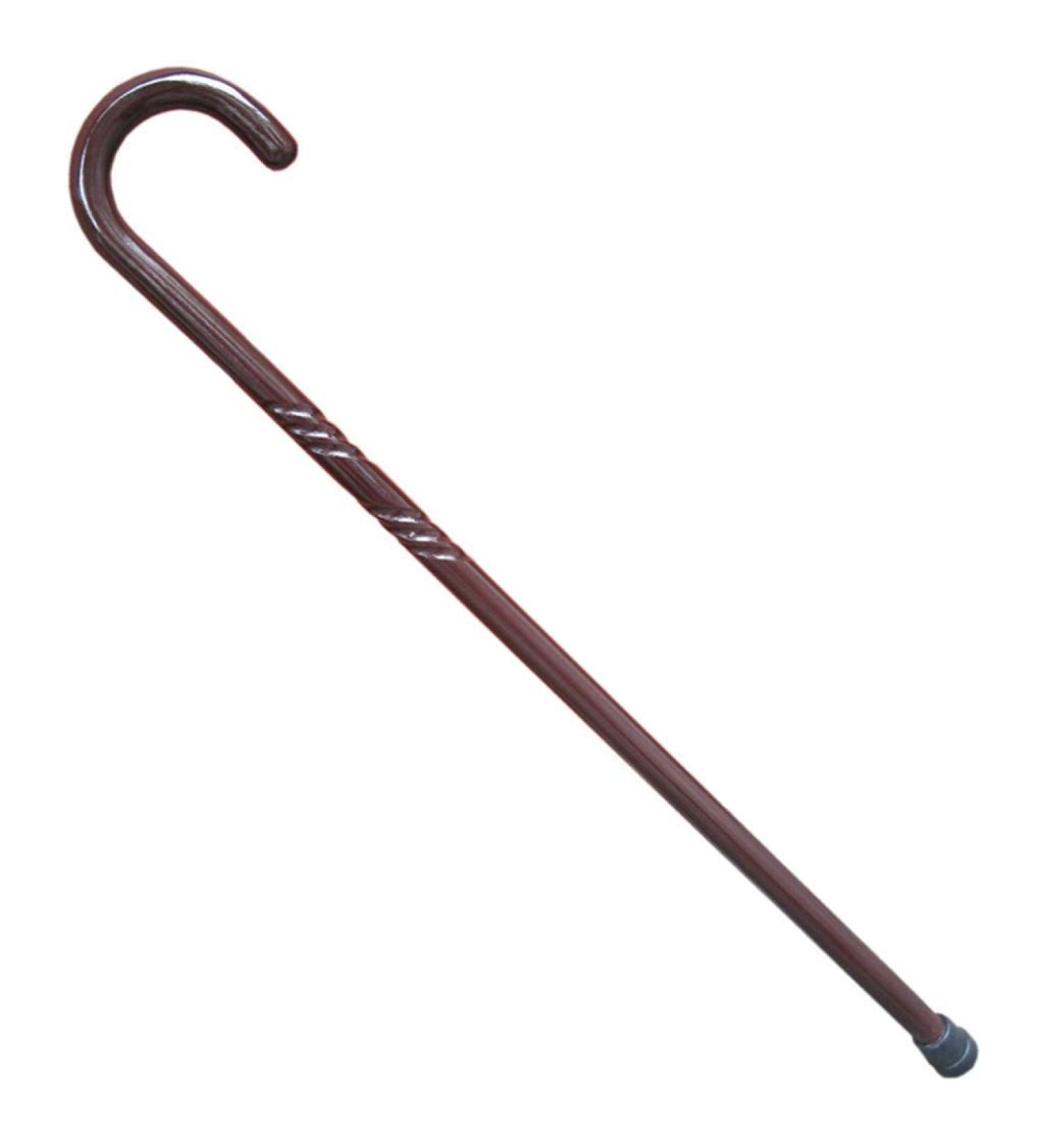 Whole Crutch Elderly Man with Dark Brown Crutches with Diamond-Wood Umbrella Handle Crutches Hello Independence 83cm - Buy Online on GoSupps.com