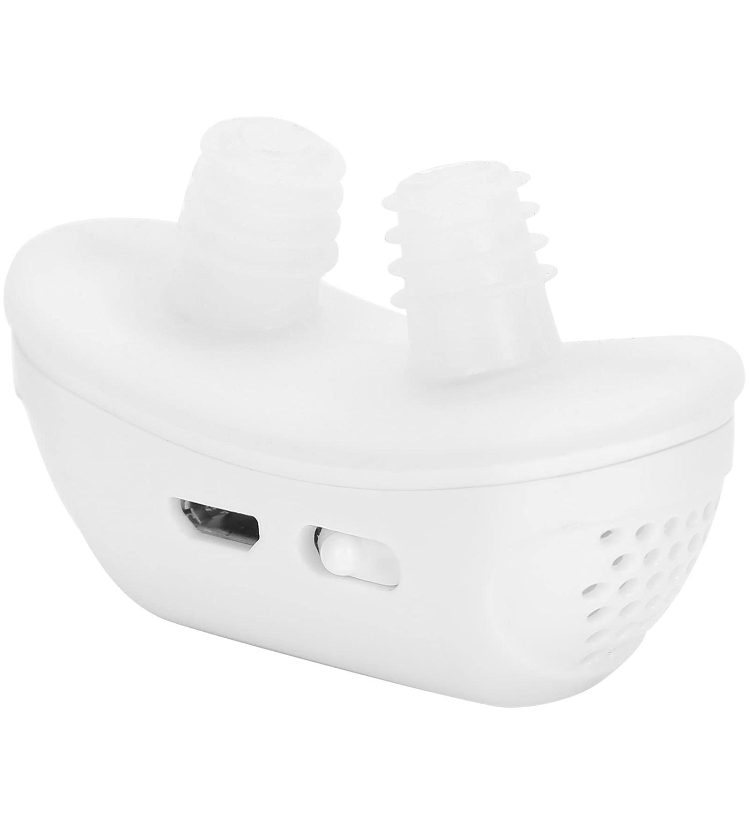 Skin-Friendly Electric Snoring Prevention Device - Dual Vortex Air Supply for Comfortable Sleep | White - Buy Online on GoSupps.com