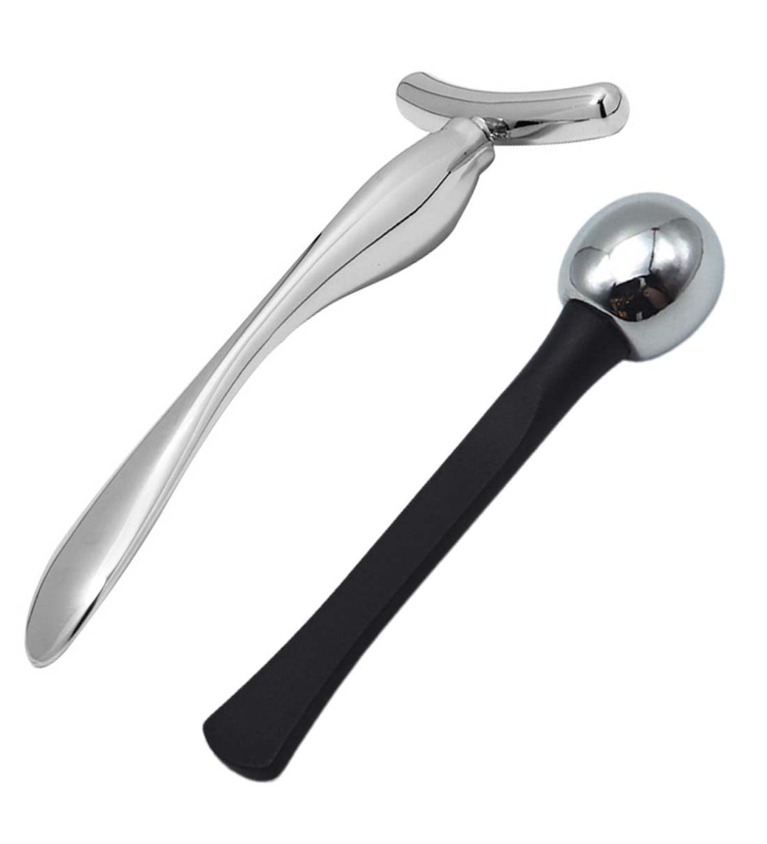 BCZR Eye Massage Roller Set | Face Massage Device for Lifting & Relaxation | Eye Cream Applicator & Essence Stick (2 Styles) - Buy Online on GoSupps.com