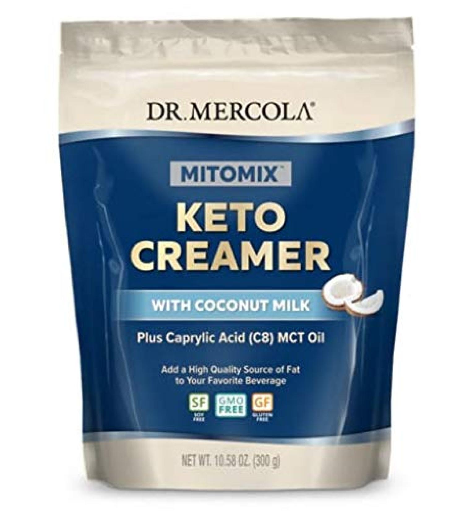 Dr. Mercola Mitomix Keto Creamer - Coconut Milk 10.58 oz (300g) | Low-Carb, Delicious & Healthy - Buy Online on GoSupps.com