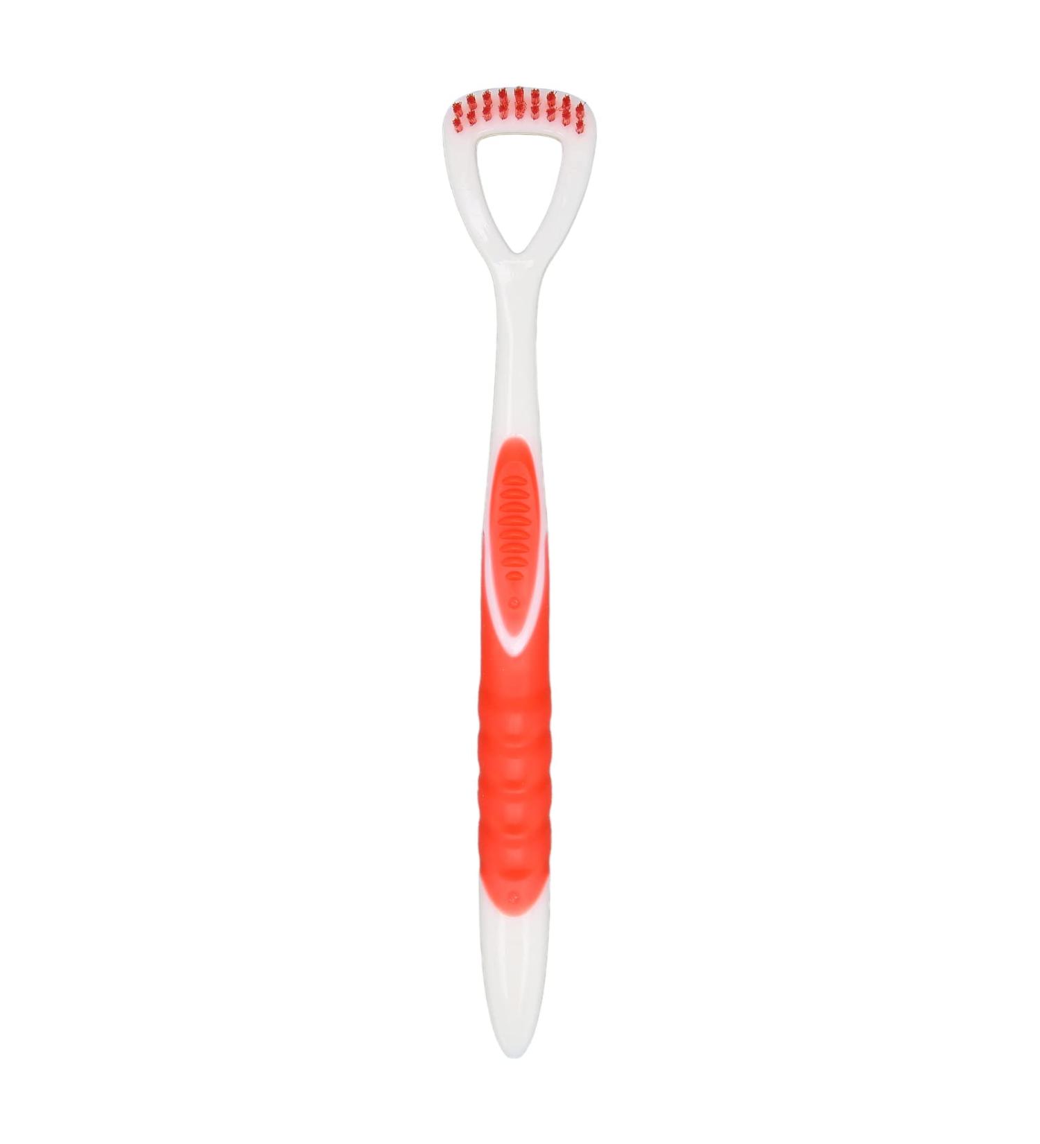 Effective Tongue Scraper & Bad Breath Cleaner - Ergonomic Oral Health Tool - Blue & Red - Buy Online on GoSupps.com
