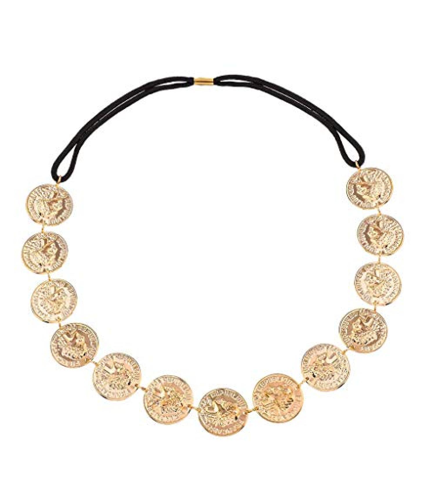 Yalice Elastic Flapper Head Chain Hair Gold Coin Headband for Women and Girls - Buy Online on GoSupps.com
