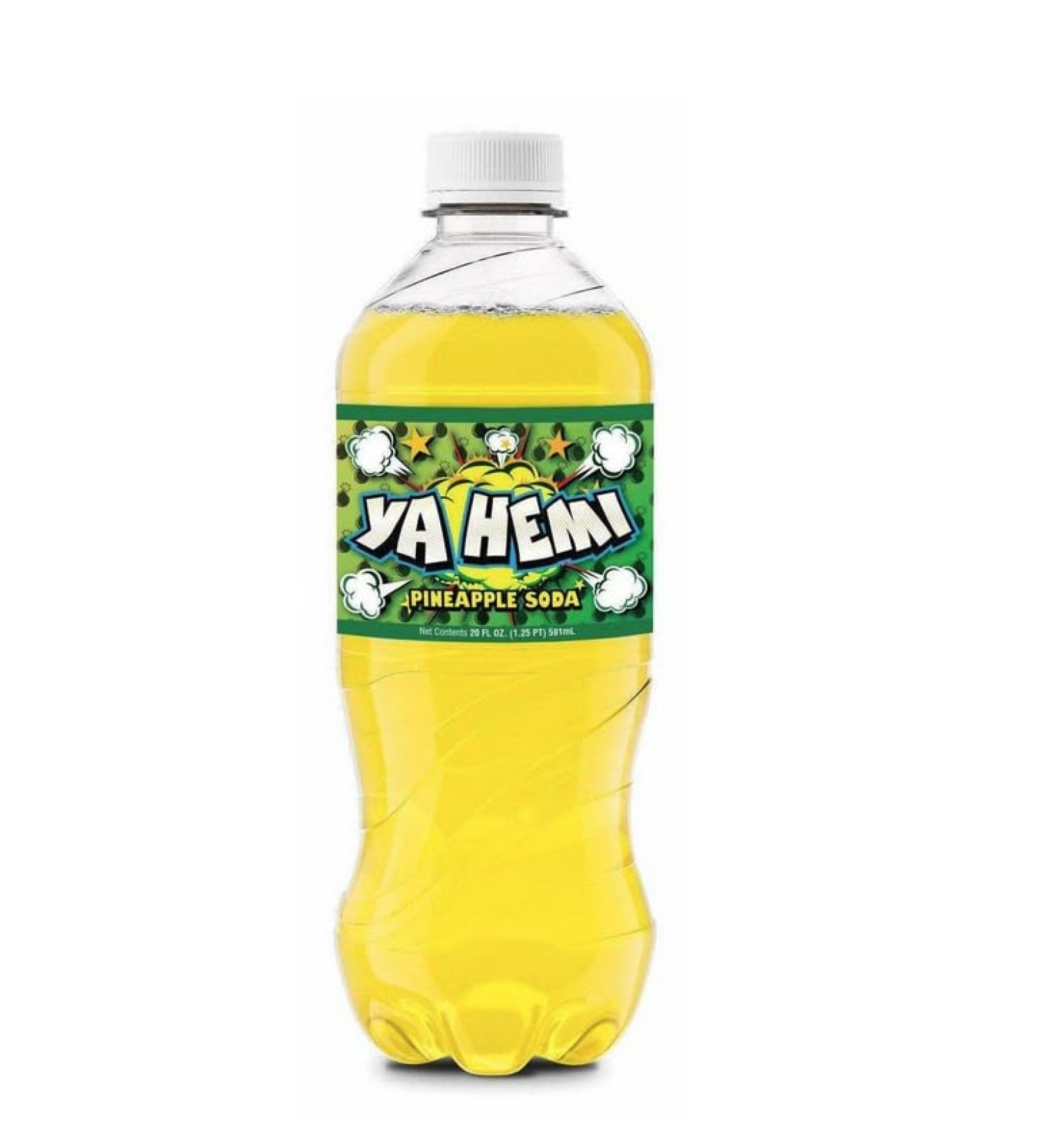 1 Bottle x Exotic Pop Yahemi Pineapple Soda - 591 mL - Imported from US - Best Tasting Soda - Save The Bottle