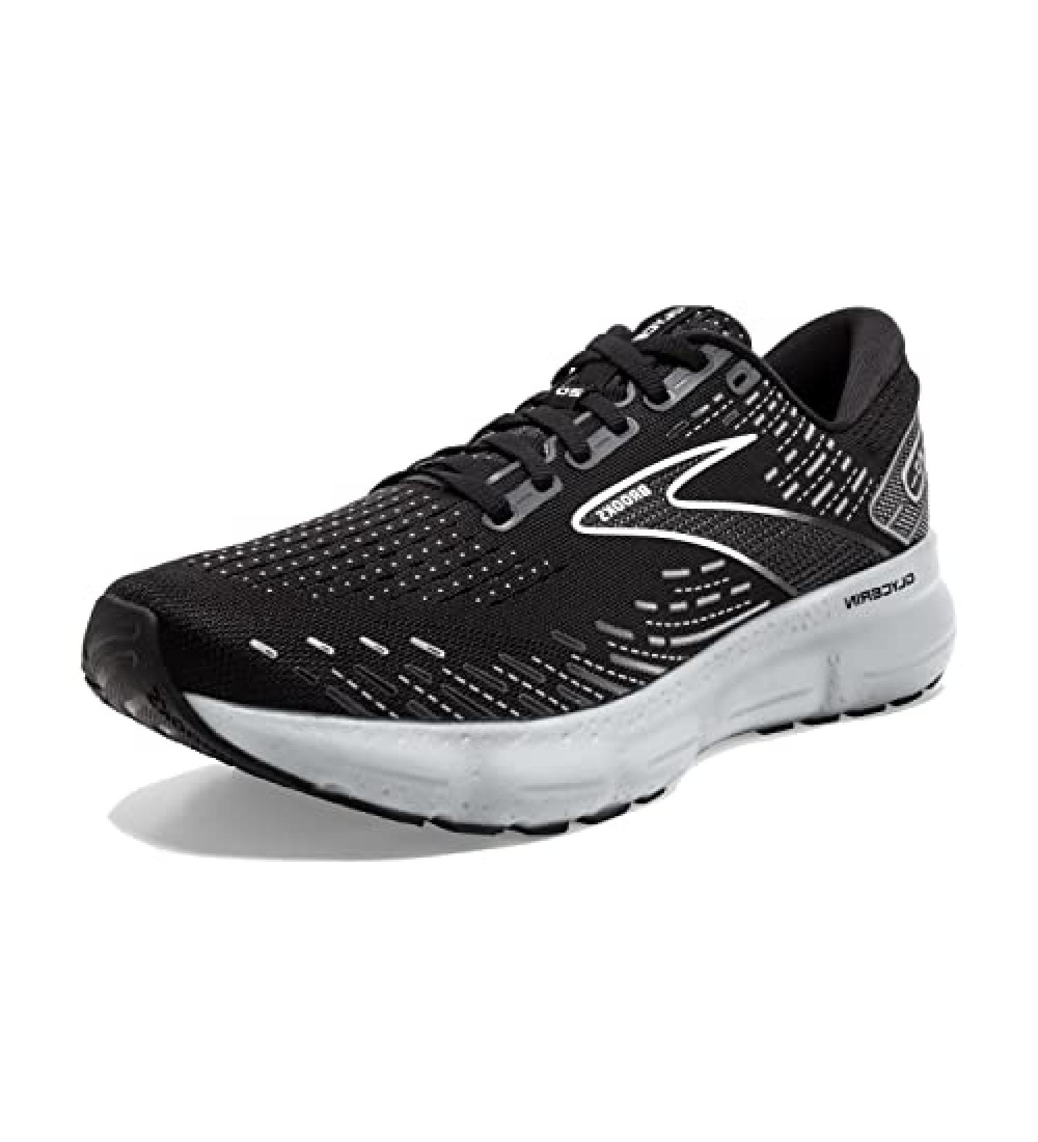 Brooks Men's Glycerin 20 Running Shoe 9.5 Black/White/Alloy - Buy Online on GoSupps.com
