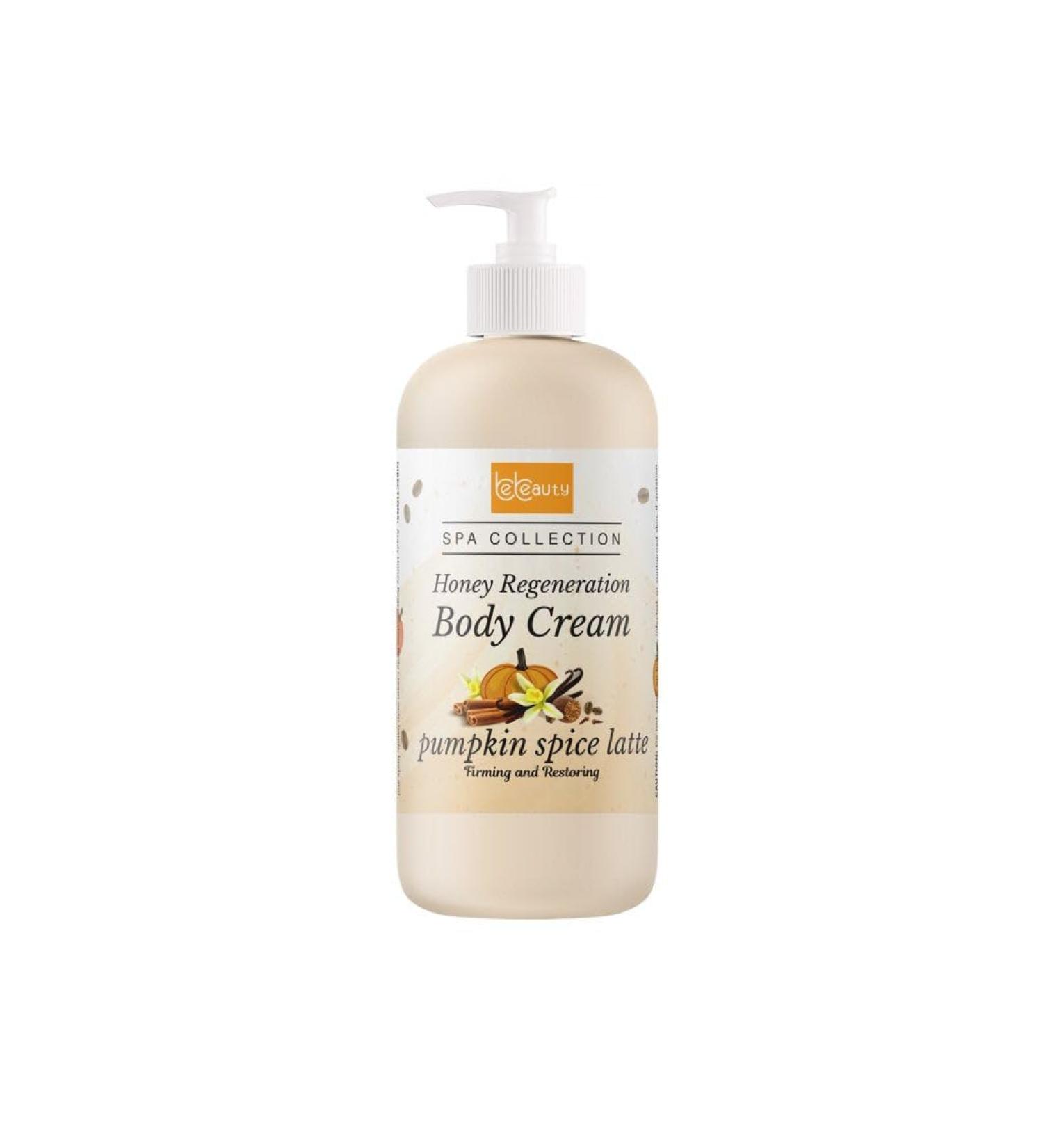 BeBeauty Pumpkin Spice Latte Honey Regeneration Body Cream Hydrating & Nourishing Body Lotion for Smooth Soft Cozy-Scented Skin 32 oz 32 Ounce (Pack of 1)