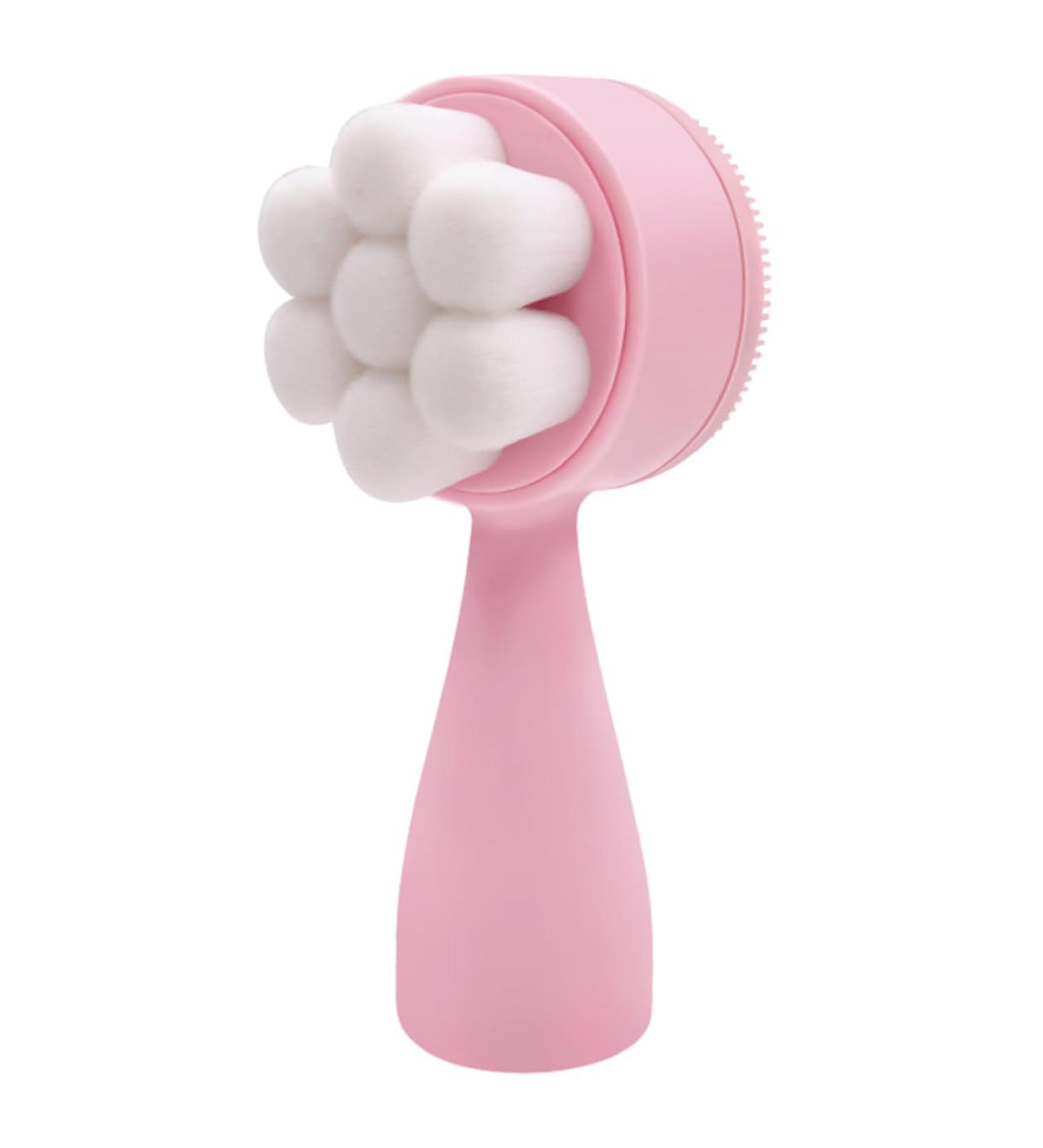 Ipetboom Double Sided Facial Cleansing Brush Lady Facial Brush Silicone Face Scrubber Brush for Face Cleaning Brush Female Facial Brush Silica Gel 3d Pores Makeup Brush Pink - Buy Online on GoSupps.com