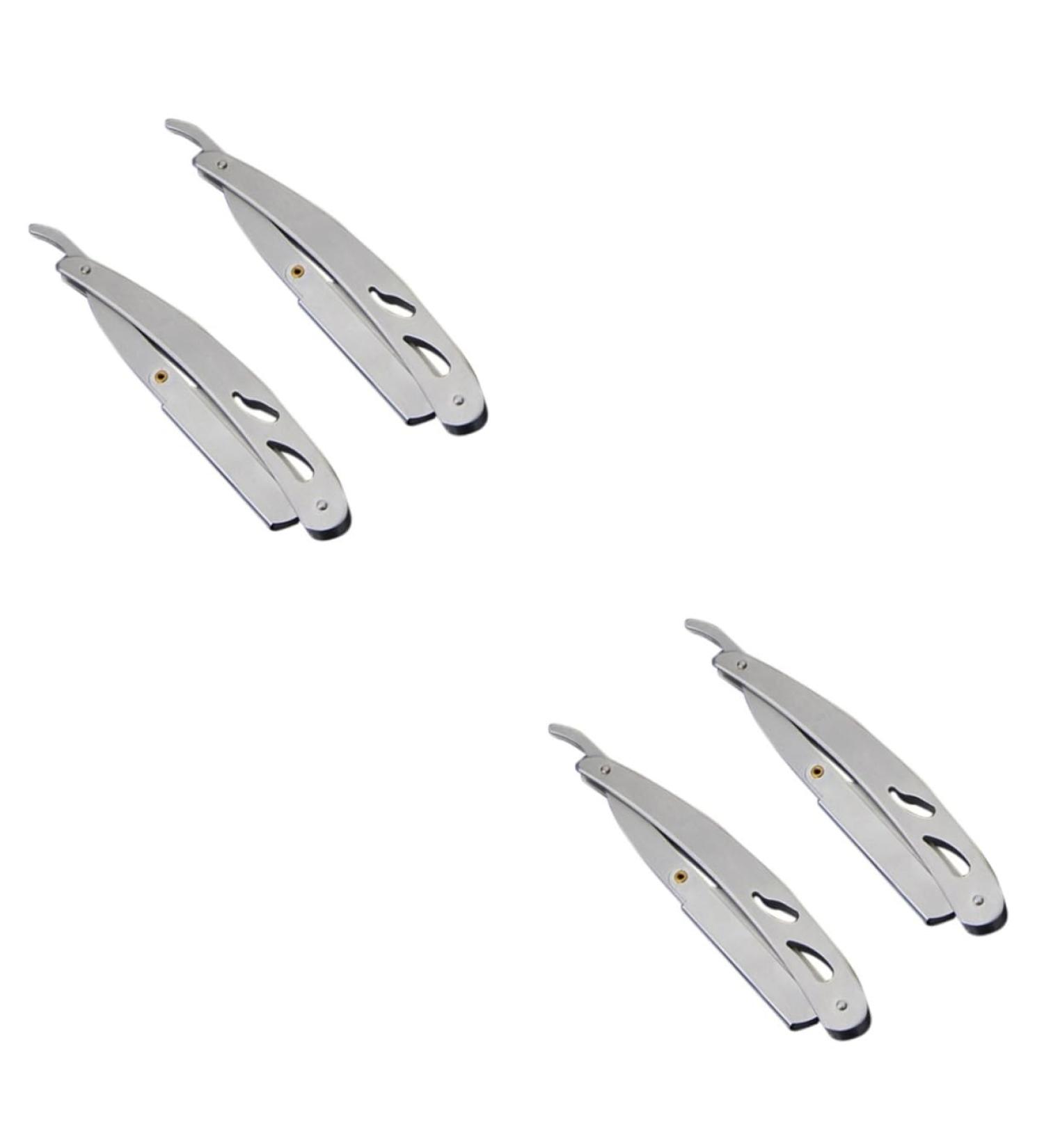 Alipis Vintage Razor Set for Men | 4-Piece Stainless Steel Razor Holder | Old-Fashioned Hairdressing Tool - Buy Online on GoSupps.com