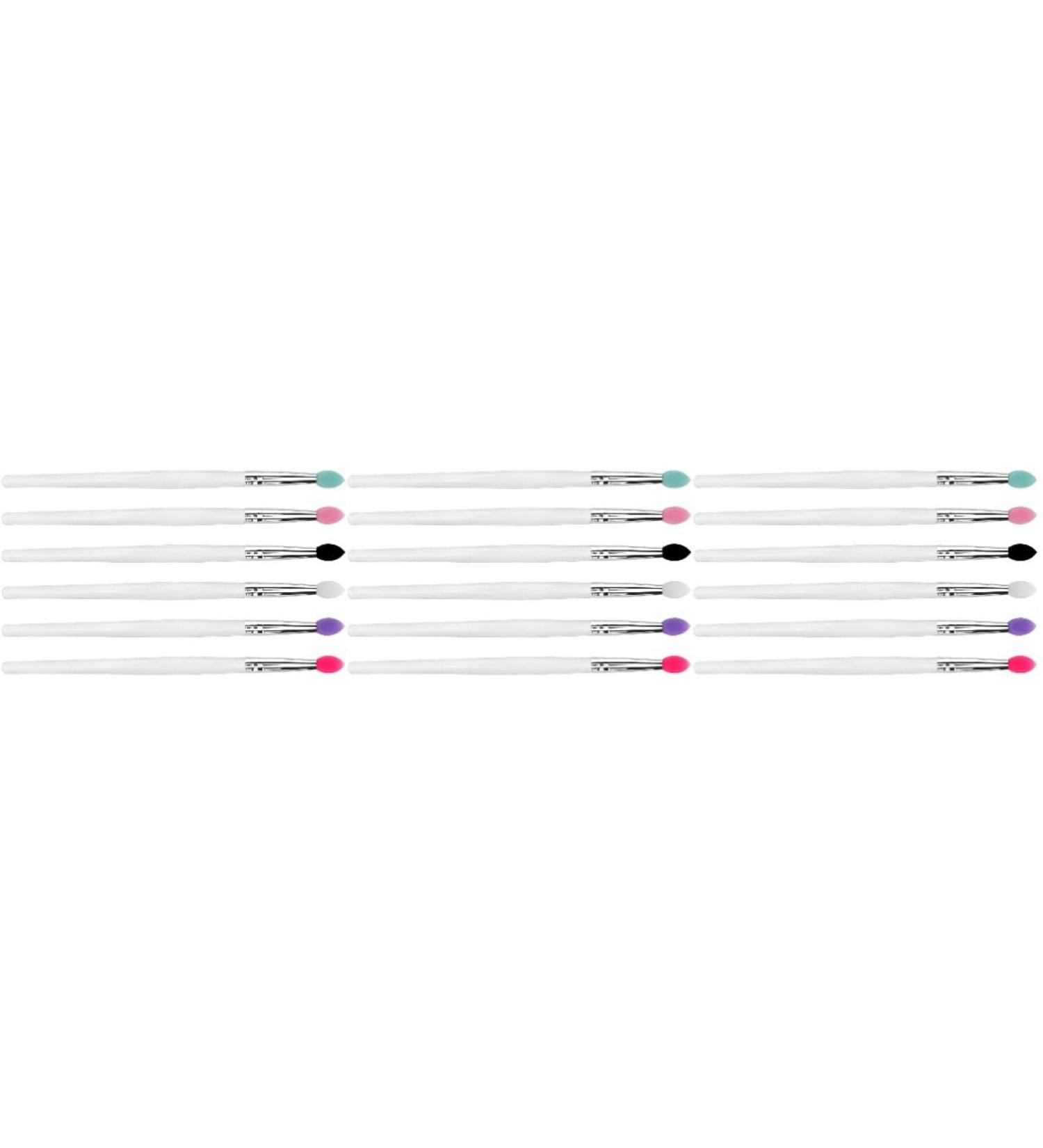 Beavorty Silicone Lip Scrubber 18 Pcs Eye Shadow Brush Eyeshadow Makeup Brush Eye Crease Brush Smudger Make up Eye Shadow Stick - Buy Online on GoSupps.com