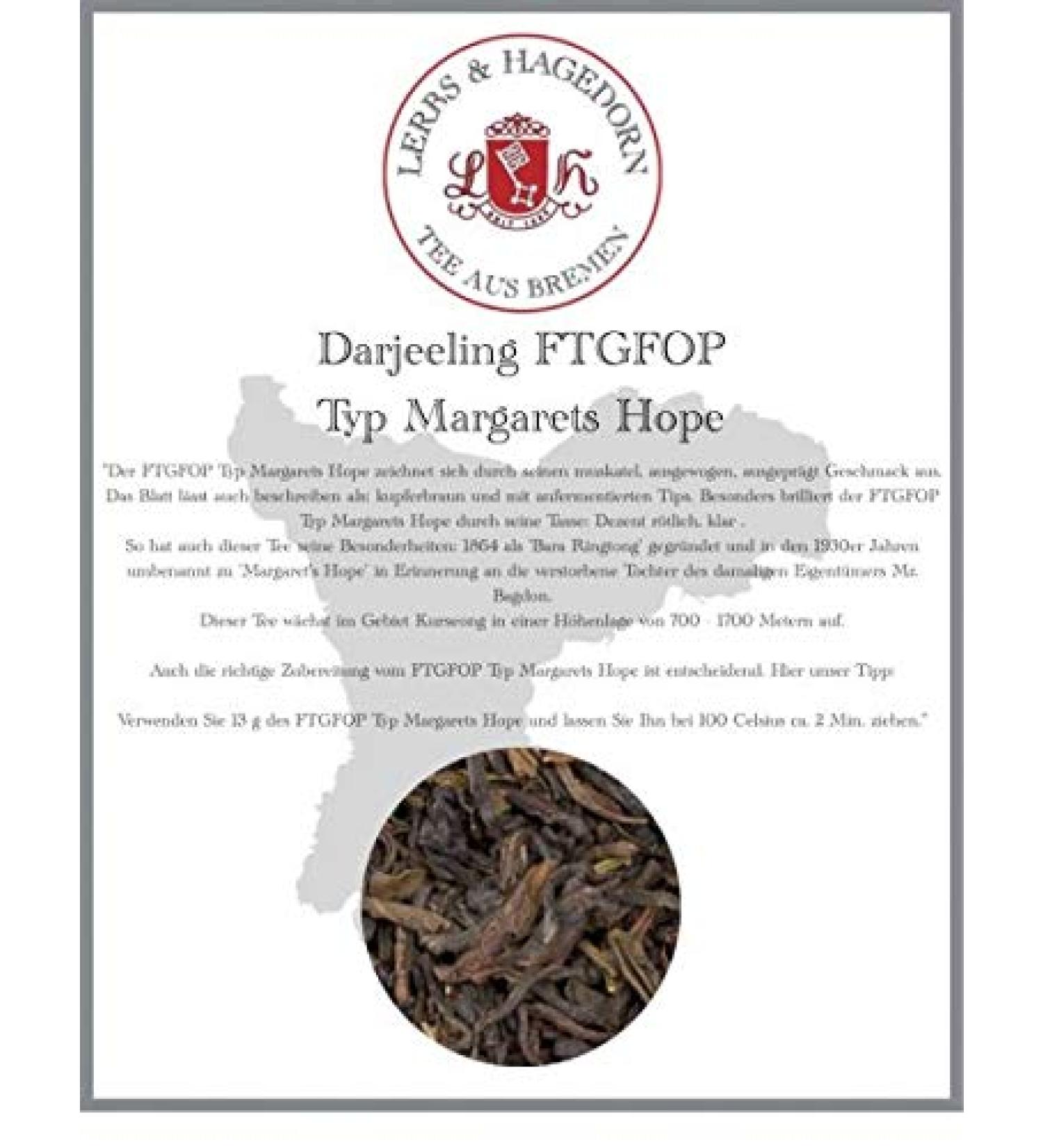  Lerbs & Hagedorn Darjeeling FTGFOP Type Margarets Hope 2 kg - Buy Online on GoSupps.com