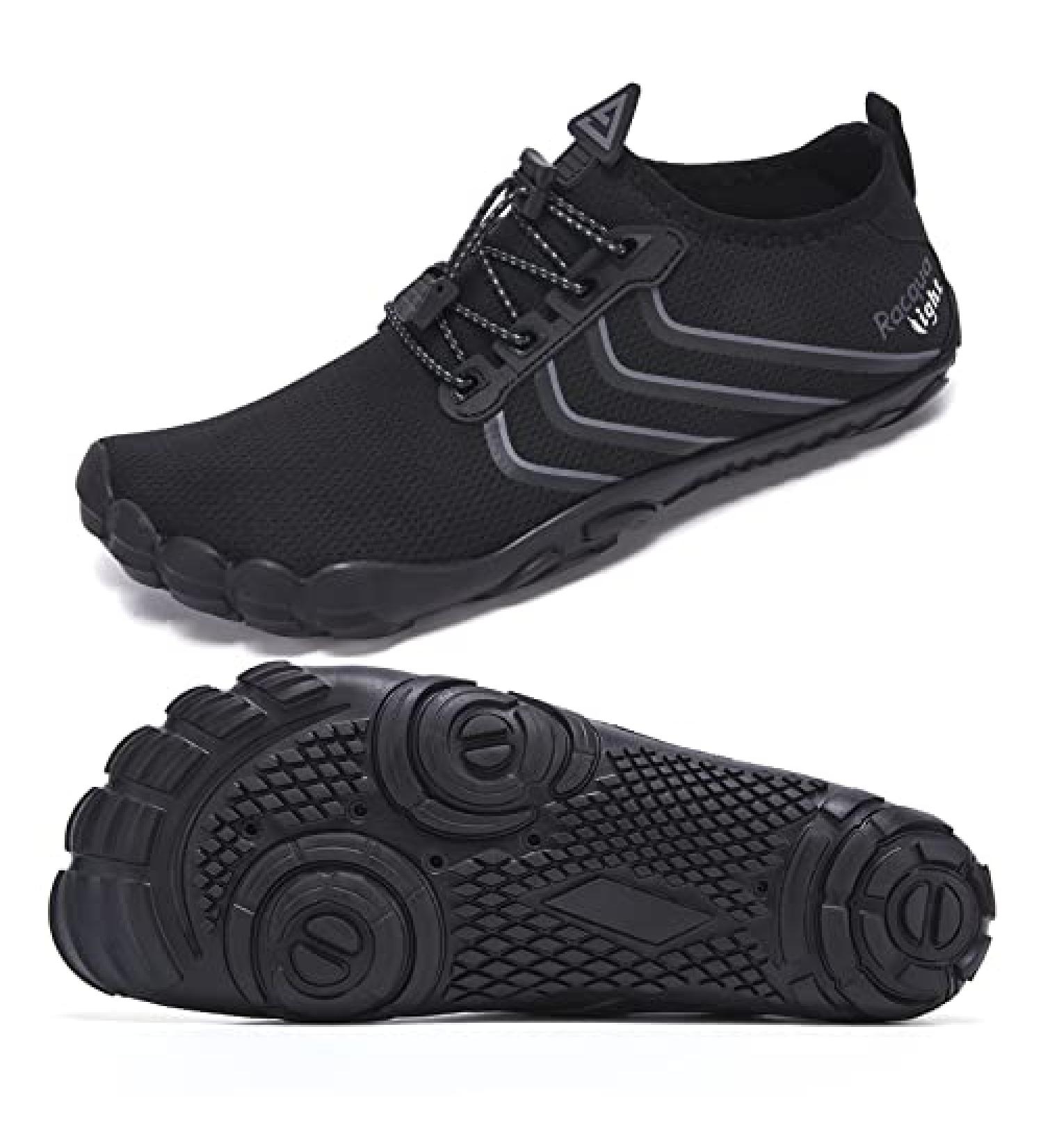 Racqua EVA Sole Ultra Light Water Shoes - Men Women | Cq171m-black/Grey - Size 15 Women/14 Men - Buy Online on GoSupps.com