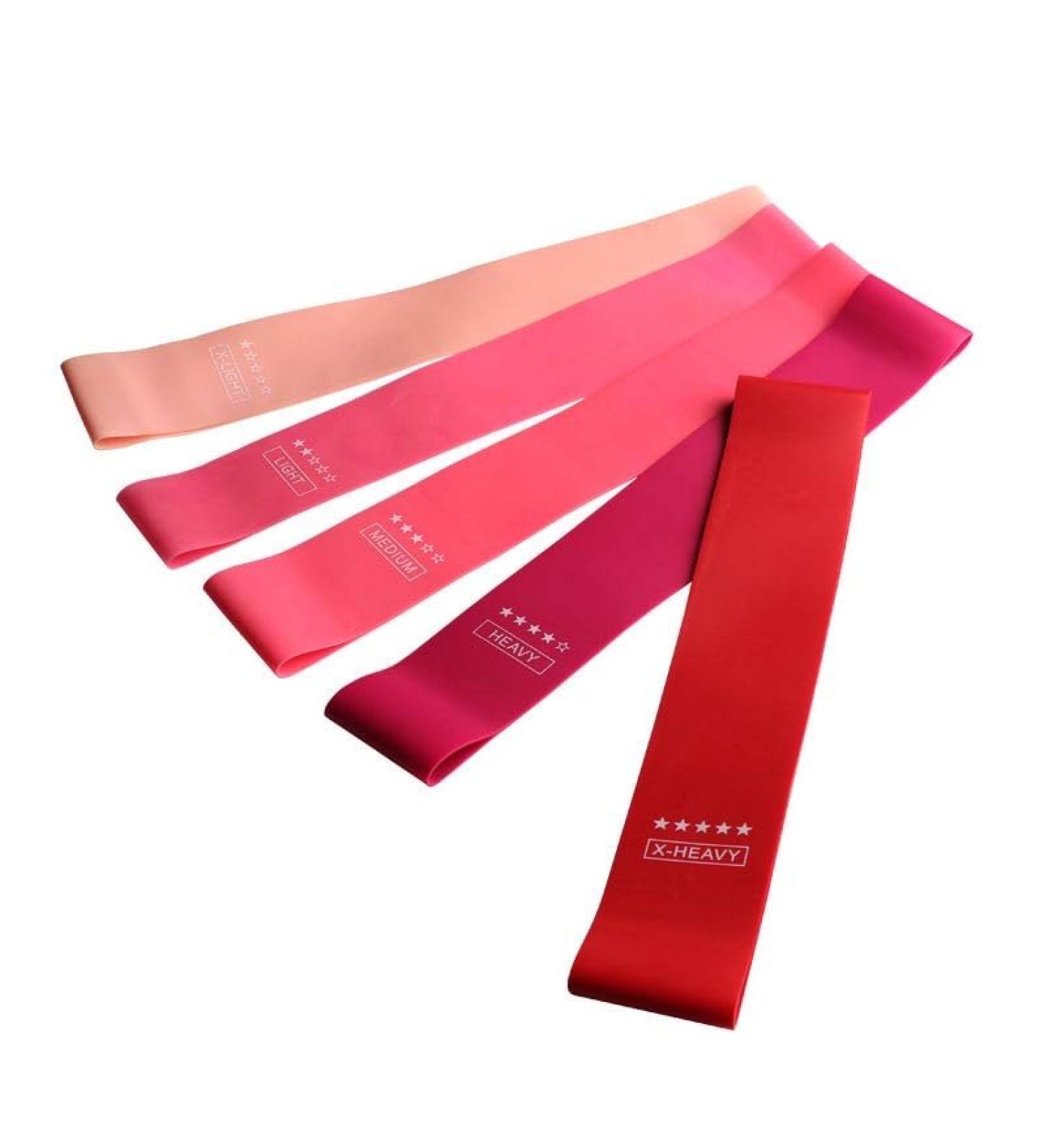 LOLROO Resistance Bands Skin-Friendly Resistance Fitness Exercise Loop Bands Non-Slip Elastic Loop Workout Bands for Home Gym Strength Pilates Yoga and Stretch - Travel Carrying Case Included Purple-pink - Buy Online on GoSupps.com