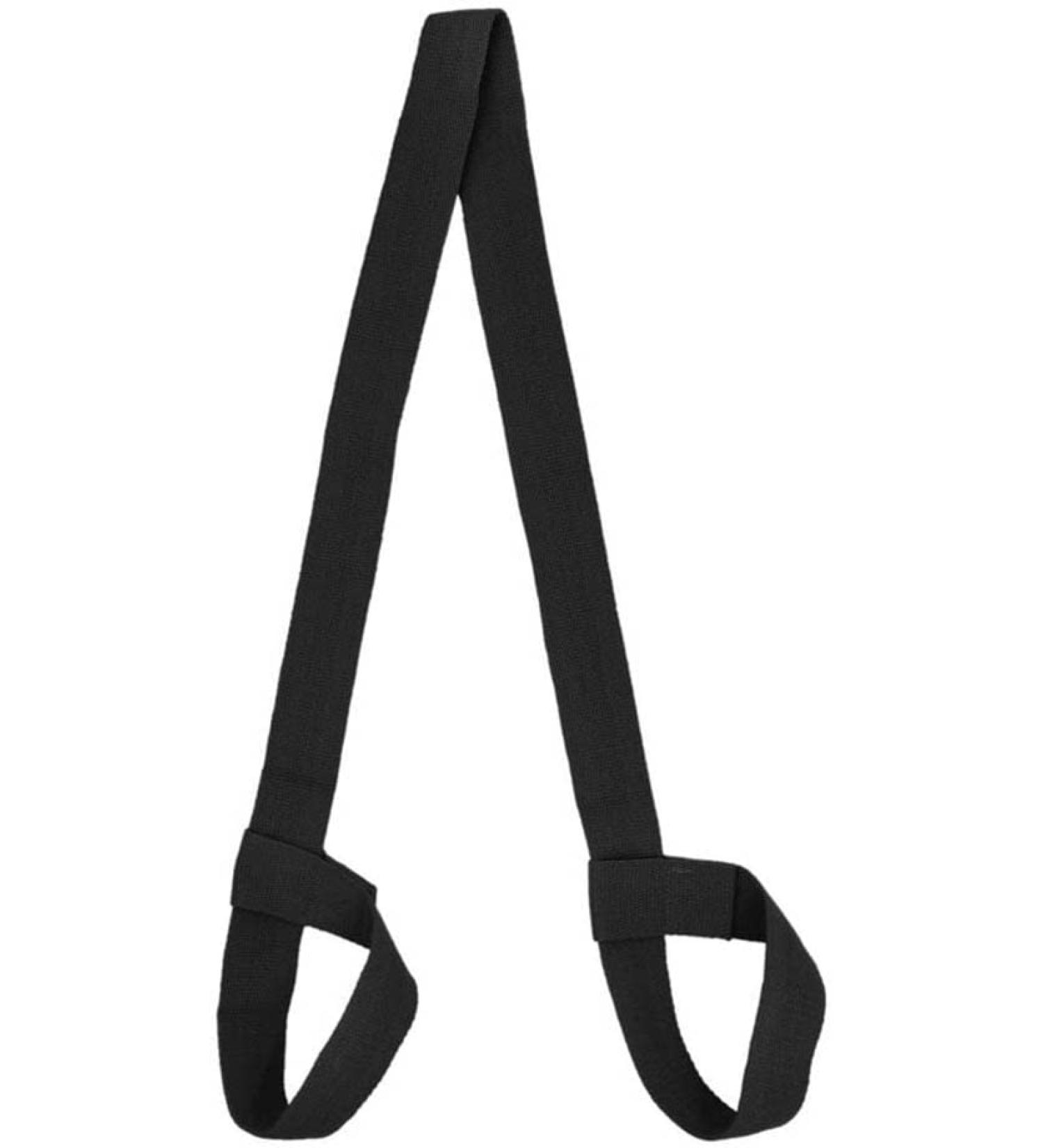 Adjustable Yoga Mat Shoulder Straps - Durable Cotton Sling for Easy Carrying (Black) - Buy Online on GoSupps.com