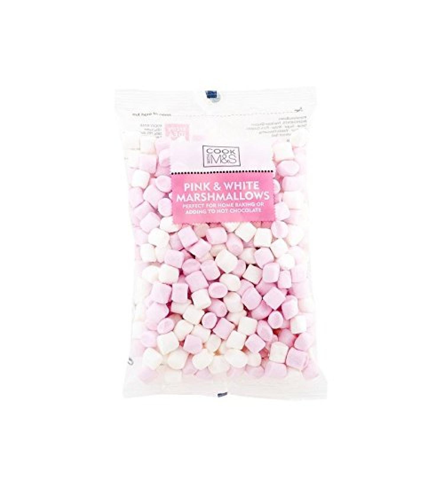 Marks & Spencer Marks & Spencer Mini Pink and White Marshmallows 125G (Pack of 4)