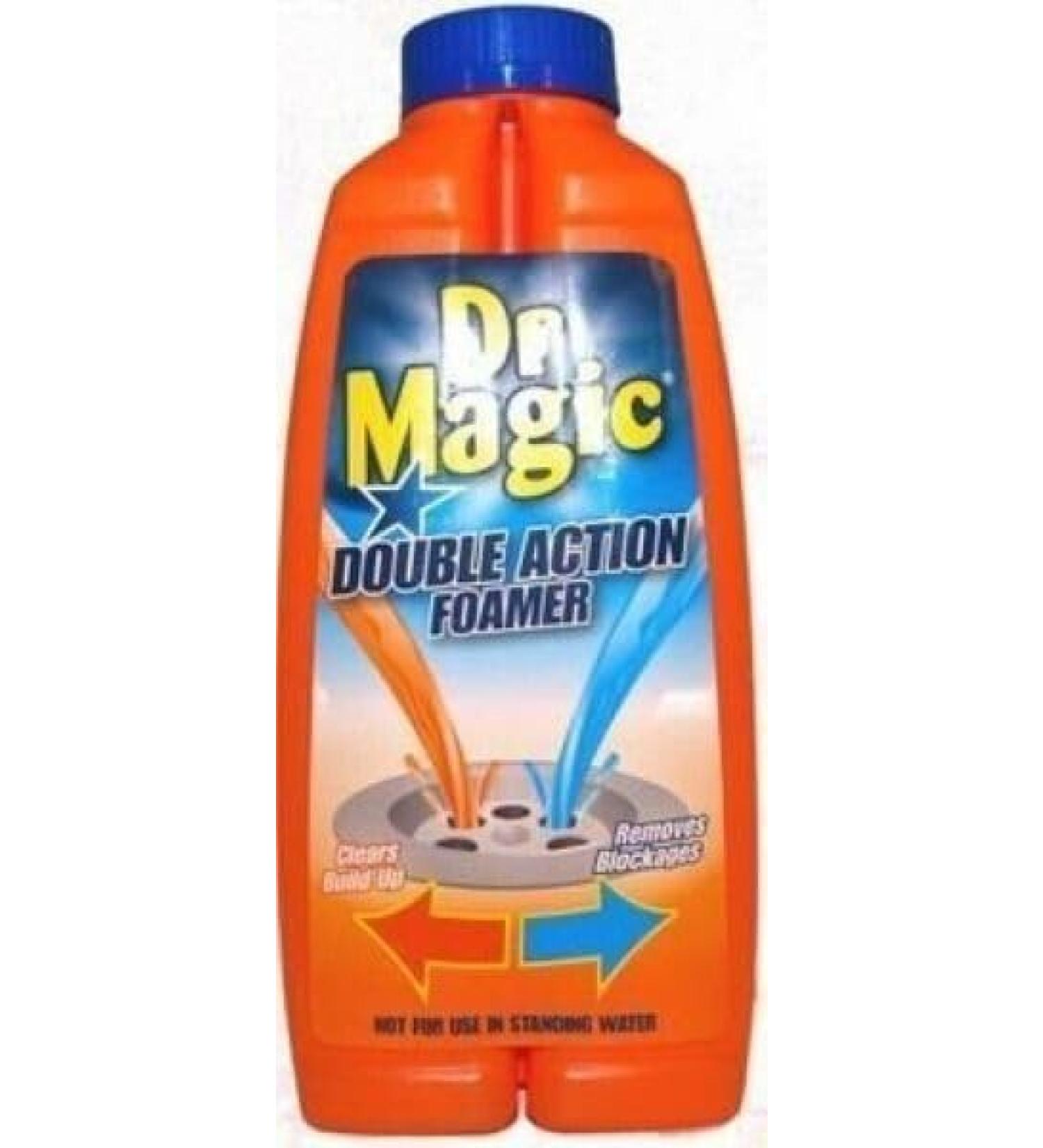Fab Int Products Dr Magic Double Action Foamer 500ml Clears Blockages Drain Kitchen Bathroom