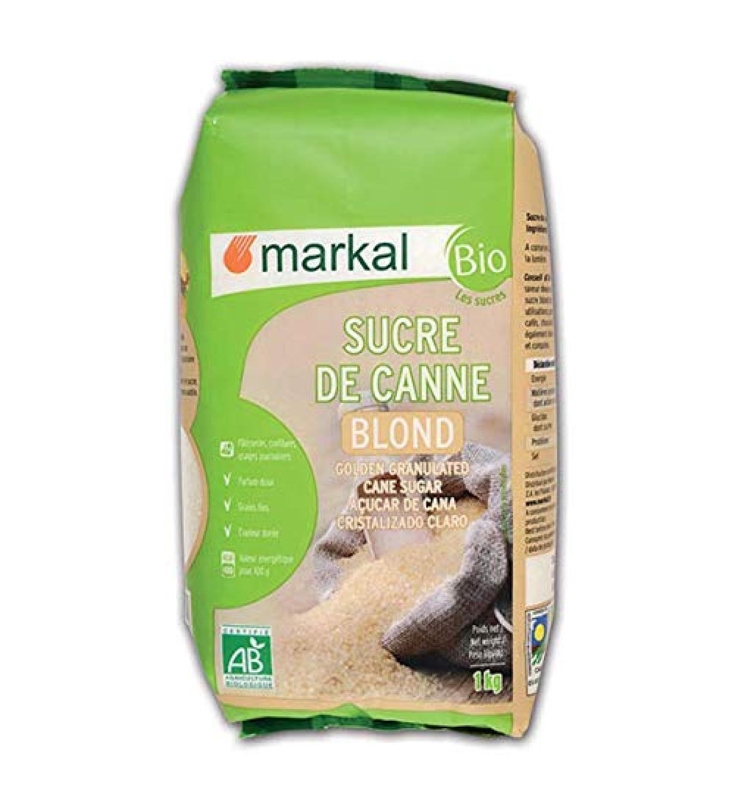 Blonde cane sugar (mi, white), 1 kg, Markal