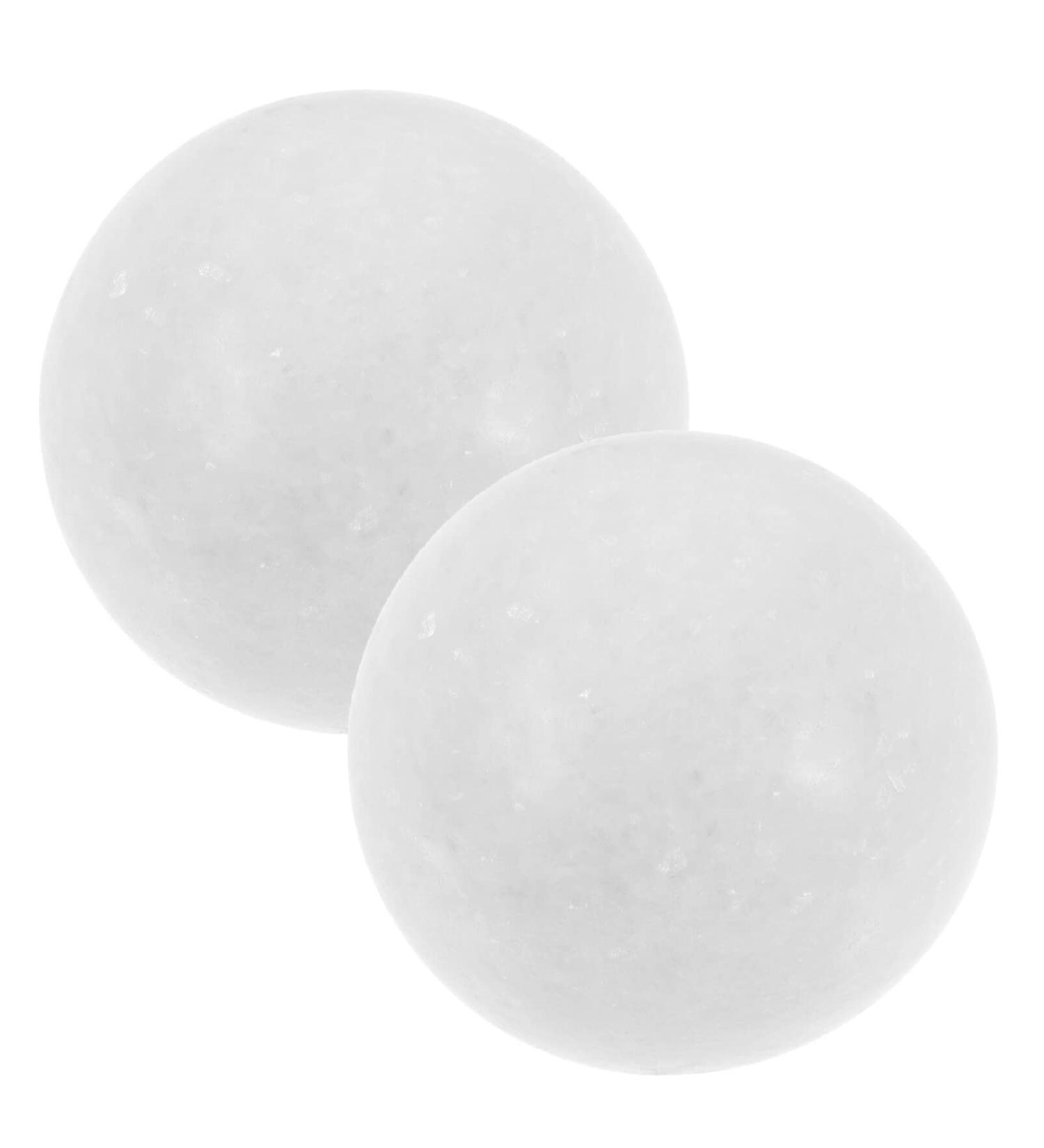 Vanzack 1 Set Gymnastics & Massage Rolling Balls - Hand Exercise with Baoding Balls - White Jade Fitness 5x5cm - Buy Online on GoSupps.com