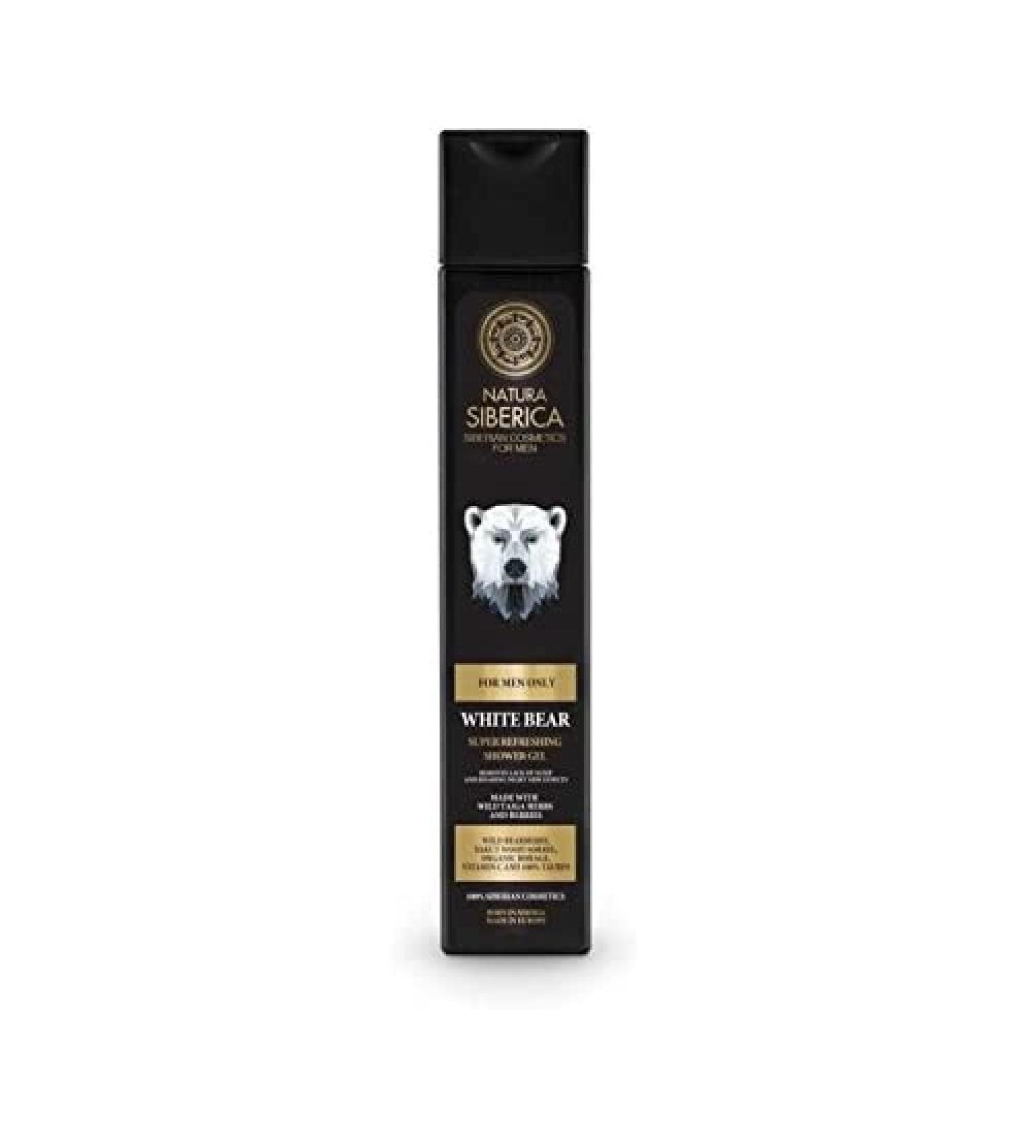 Natura Siberica For Men Only White Bear Shower Gel 250ml - Best International Shipping & Natural Ingredients - Buy Online on GoSupps.com