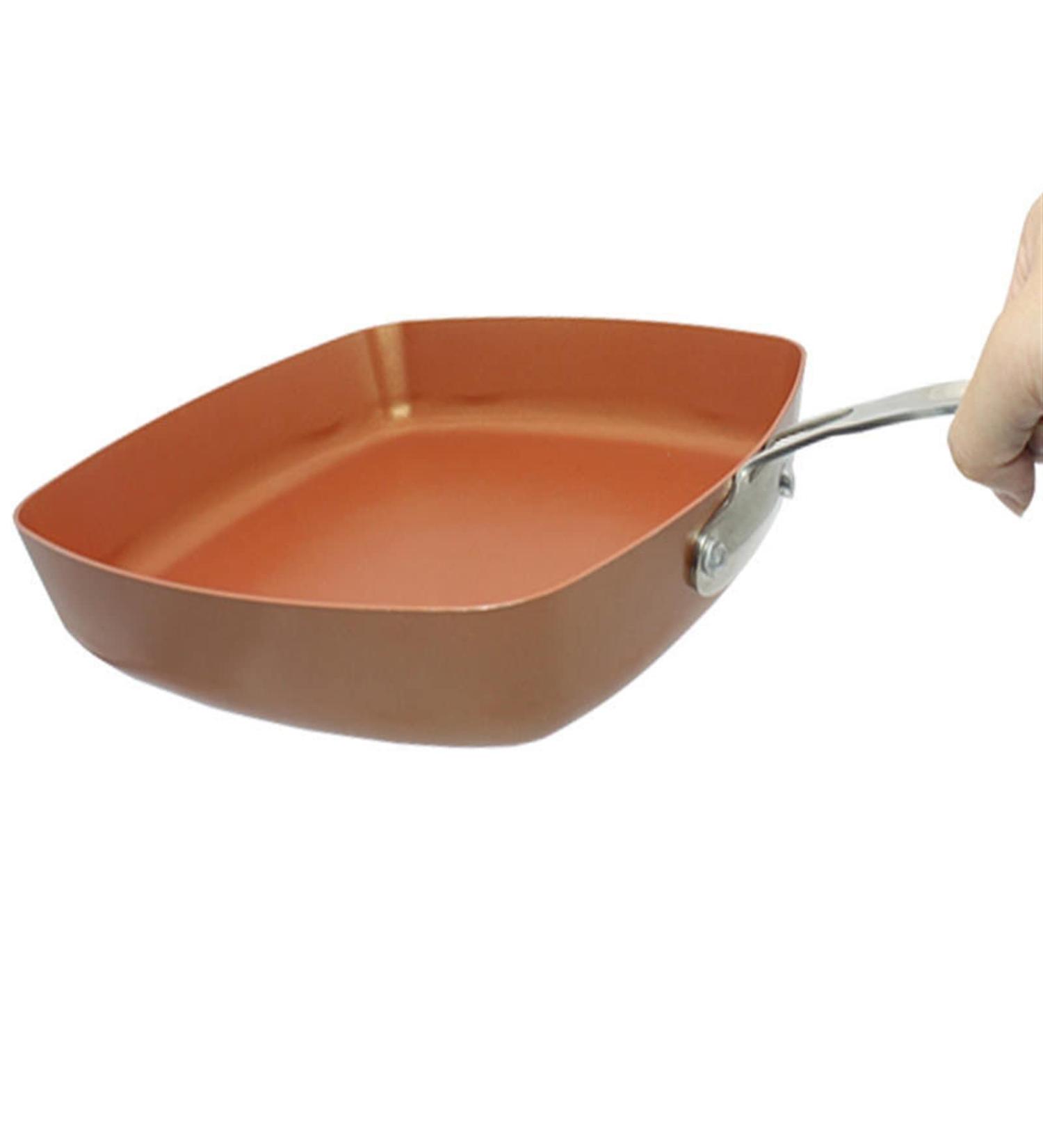 LAKEINX Pan Square Pan with Ceramic Frying Pan Oven Dishwasher Chef Square Fry Pan - Buy Online on GoSupps.com