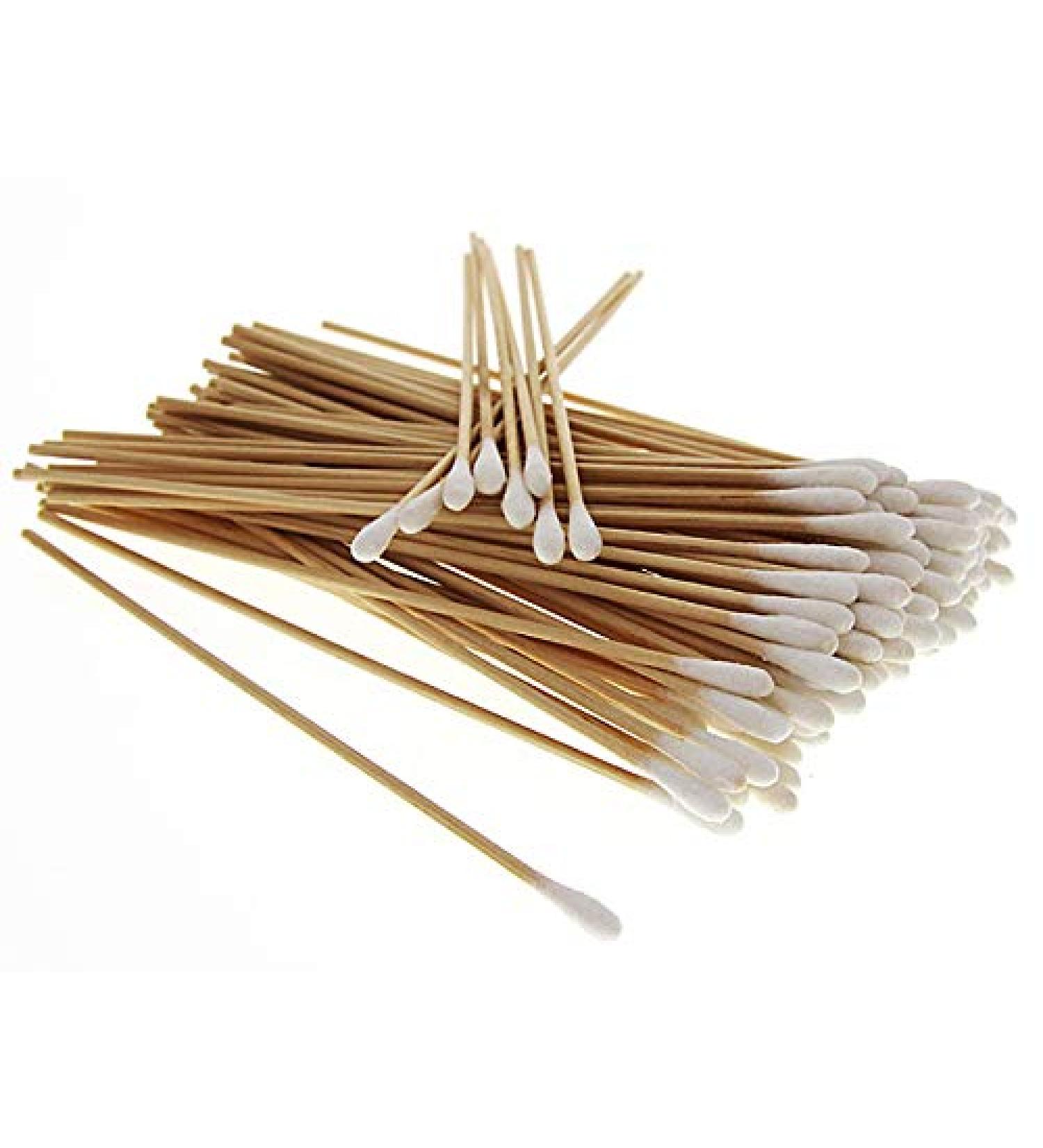 100x 15 cm Cotton Swabs - Kosmetex Wooden Stick with Cotton Head - Ideal for Beauty & Hygiene - Buy Online on GoSupps.com