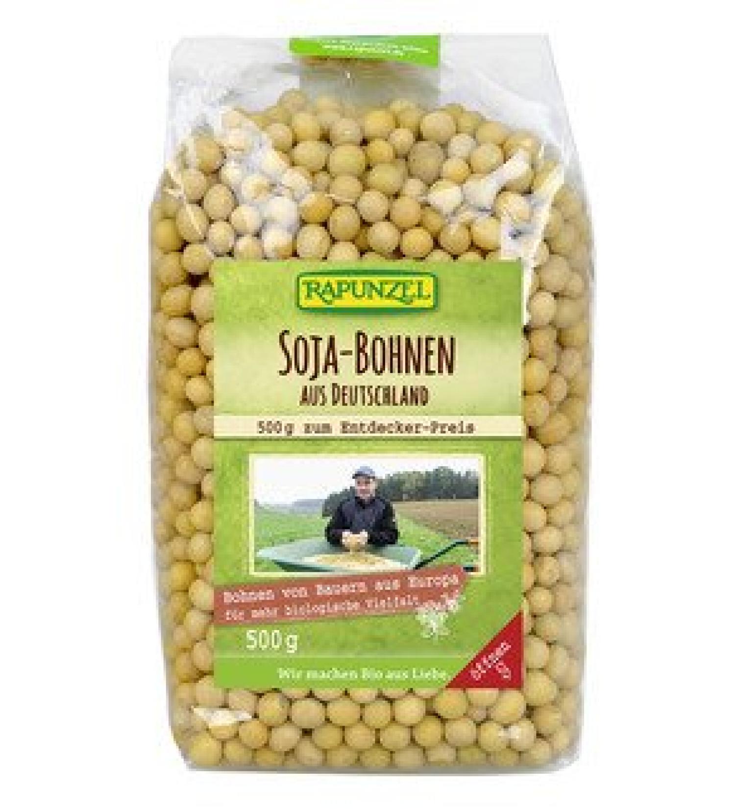 Rapunzel organic soybeans from Germany pack of 4 (4 x 500g) - ORGANIC 500 g (pack of 4)