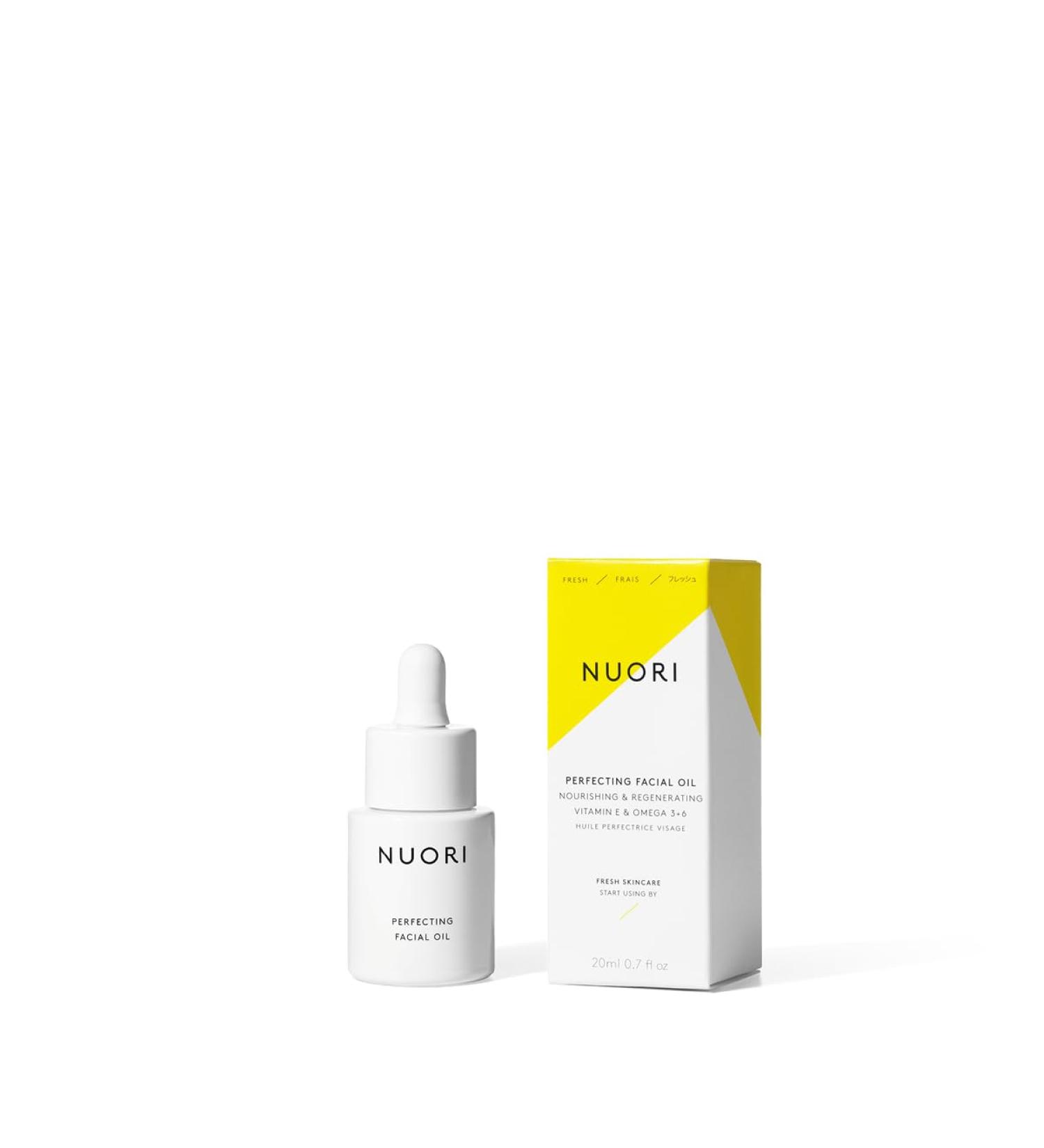 NUORI Perfecting Facial Oil - Nourishing & Regenerating | Omega 3&6 Vitamin E All Natural - 20ml for All Skin Types - Buy Online on GoSupps.com