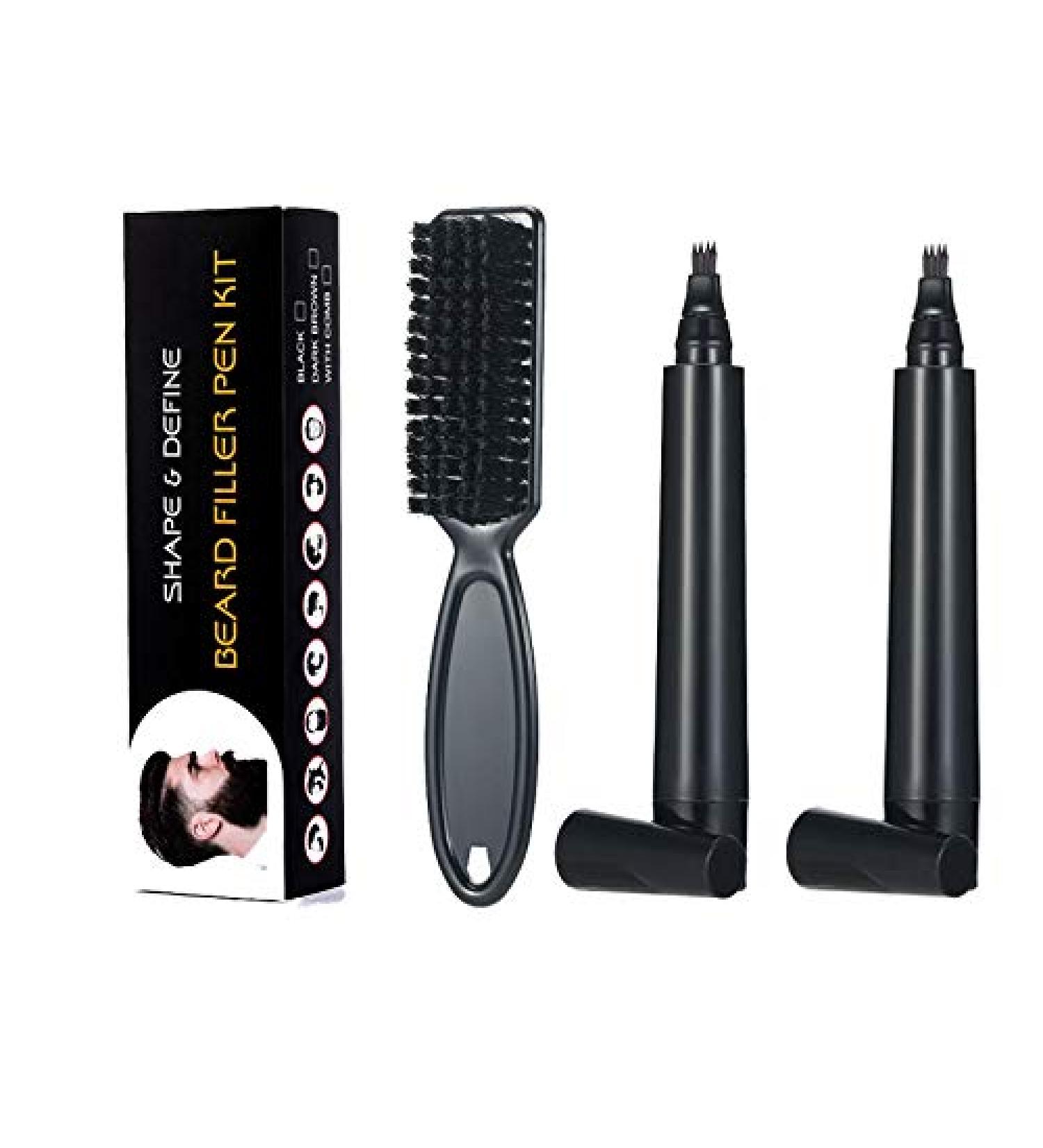 Tianwei Black Beard Pencil Filler Kit for Men - Water-Proof & Long-Lasting Beard Pen Set with Brush - XX-Large - Ideal Gift for Him - Buy Online on GoSupps.com