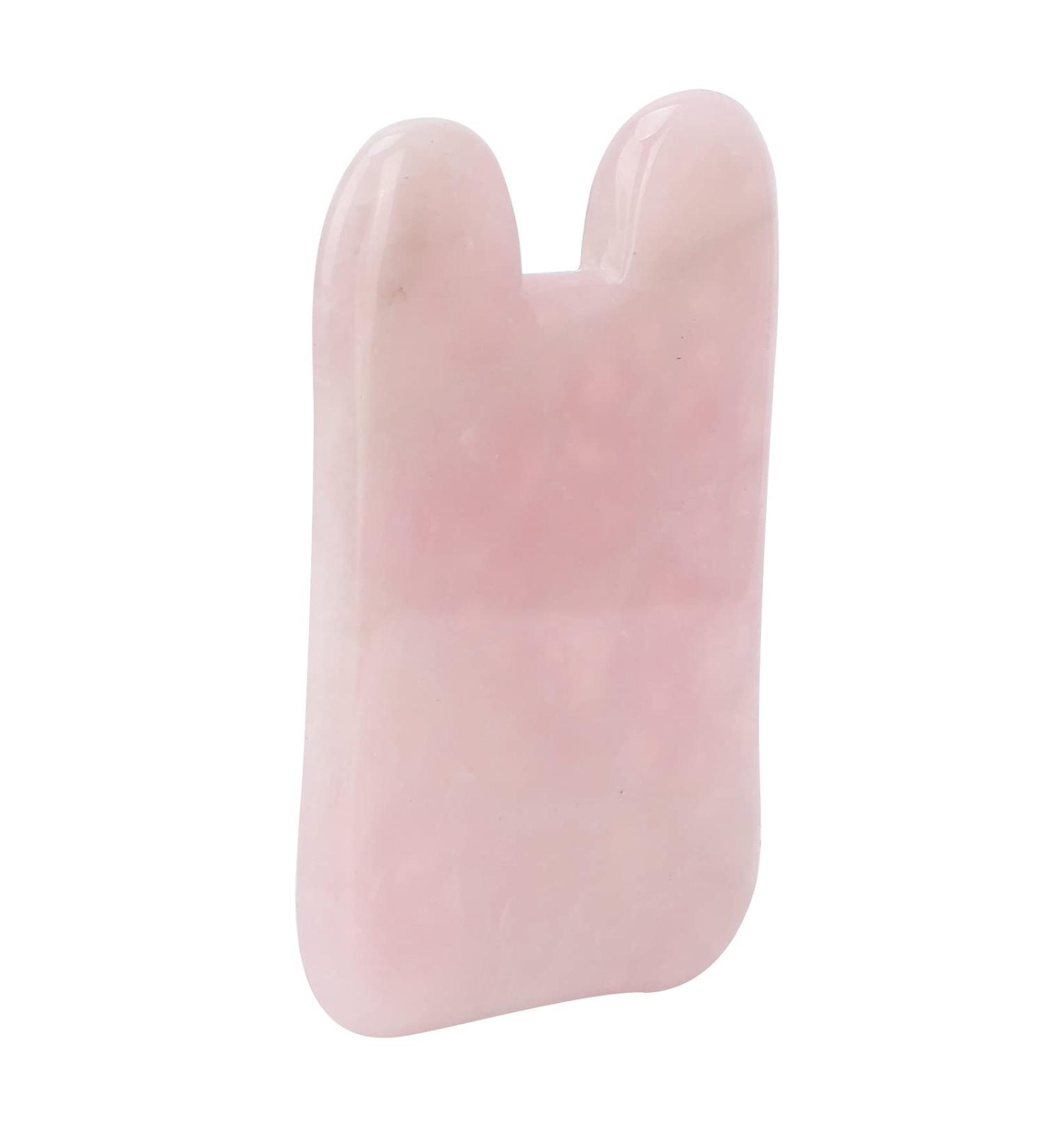 Shop Gua Sha Board | Rose Quartz Anti-Wrinkle Scraping Board for Beauty & Relaxation - Ideal for Home & Salon - Buy Online on GoSupps.com
