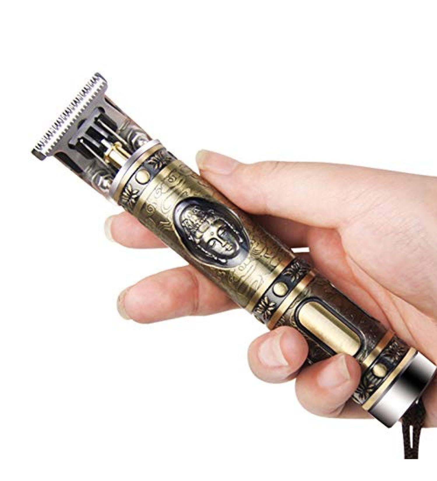 Jiklophg Retro Alloy Customize Hair Trimmer Rechargeable Hair Trimmer Barber Men's Hair Clipper Professional Hairdresser Retro Bronze - Buy Online on GoSupps.com